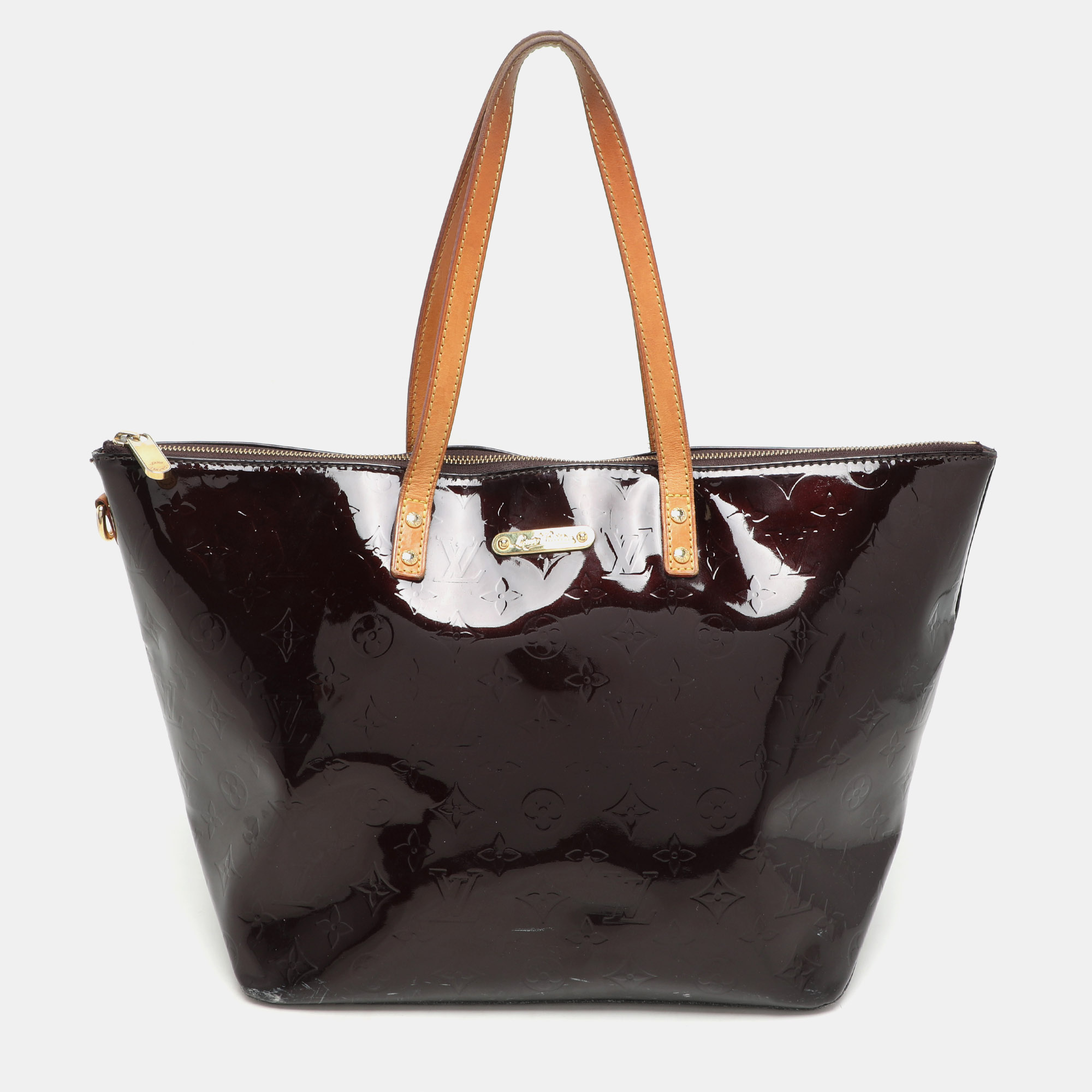 

Louis Vuitton Amarante Monogram Vernis Bellevue GM Bag, Burgundy