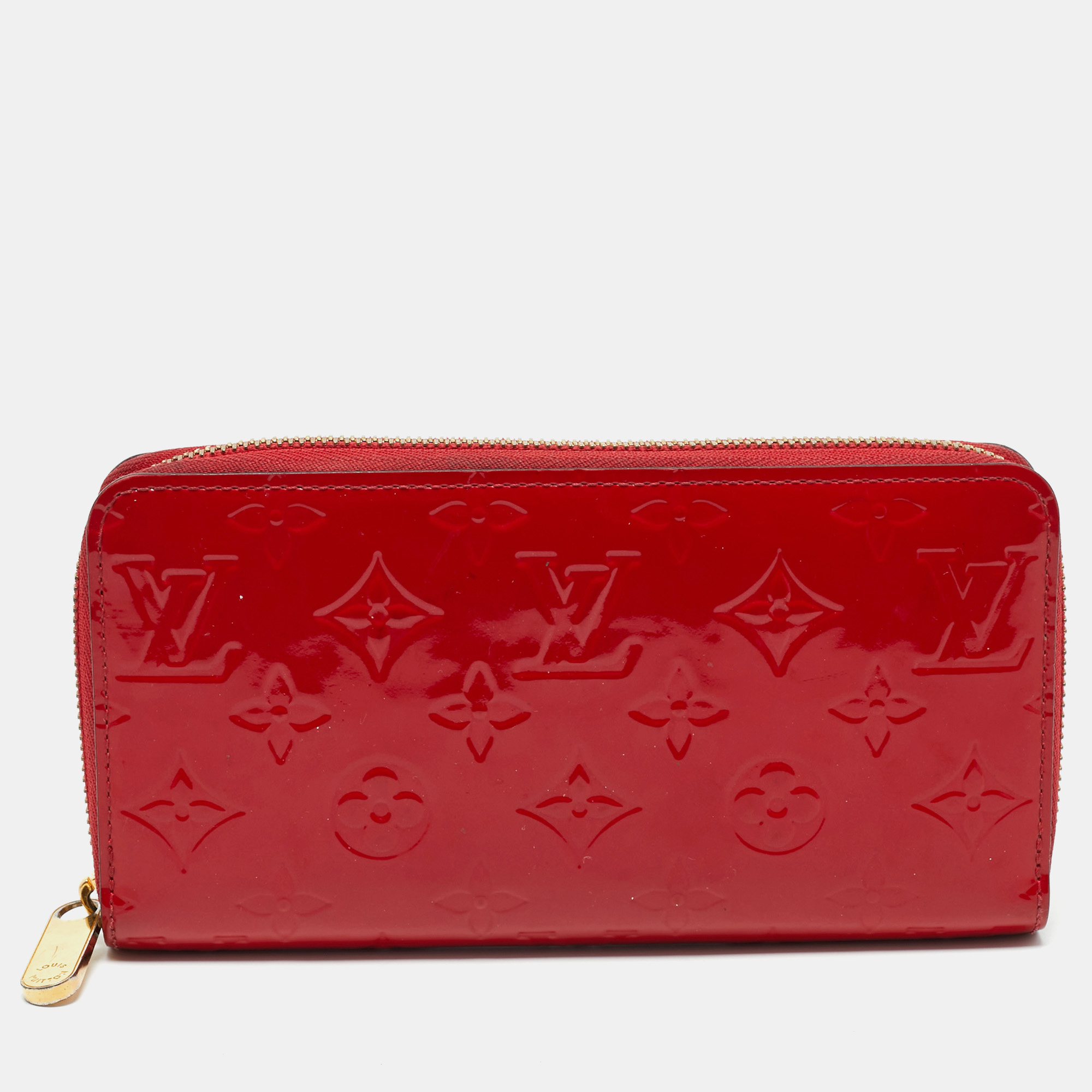 

Louis Vuitton Cerise Monogram Vernis Zippy Wallet, Orange