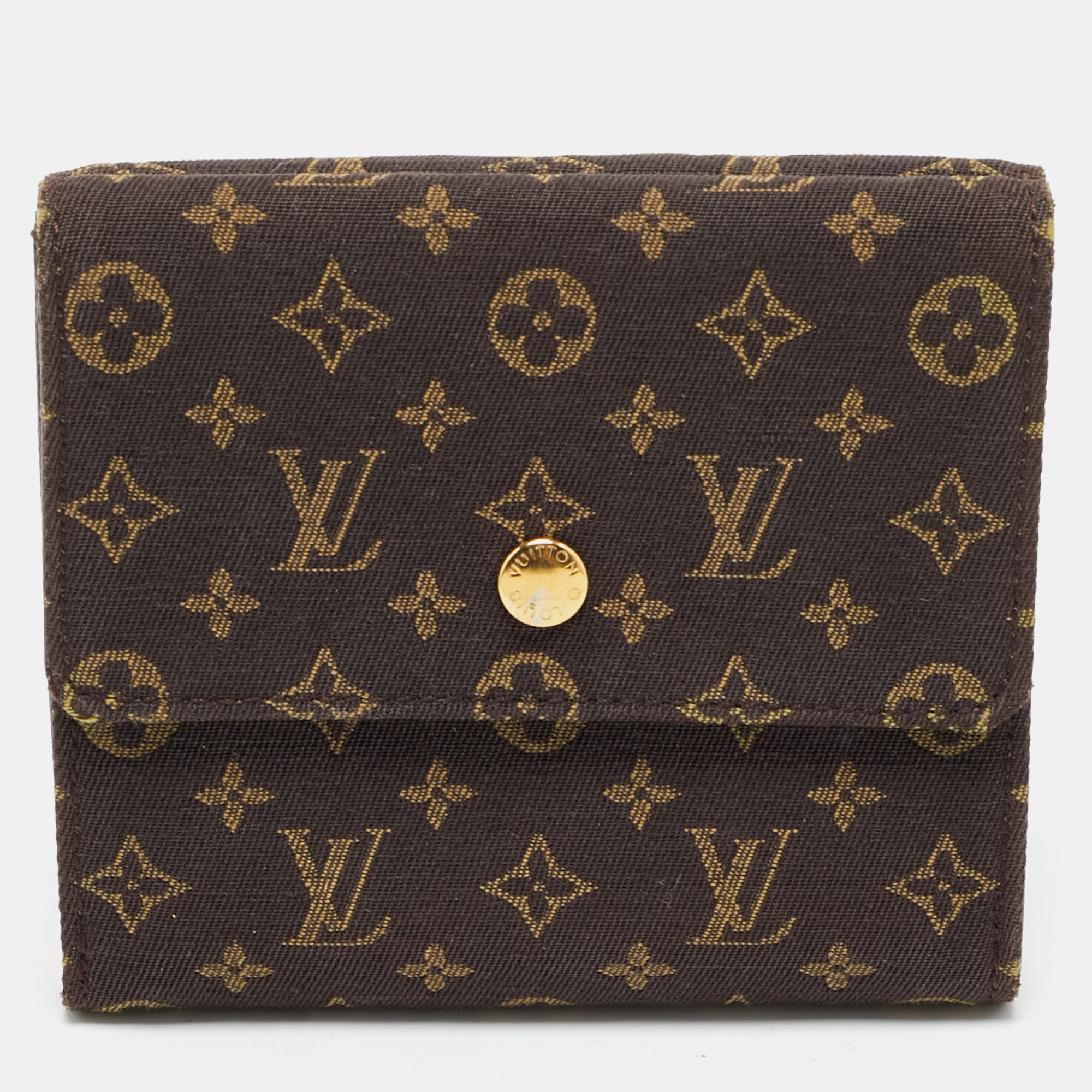 Pre-owned Louis Vuitton Monogram Mini Lin Elise Wallet