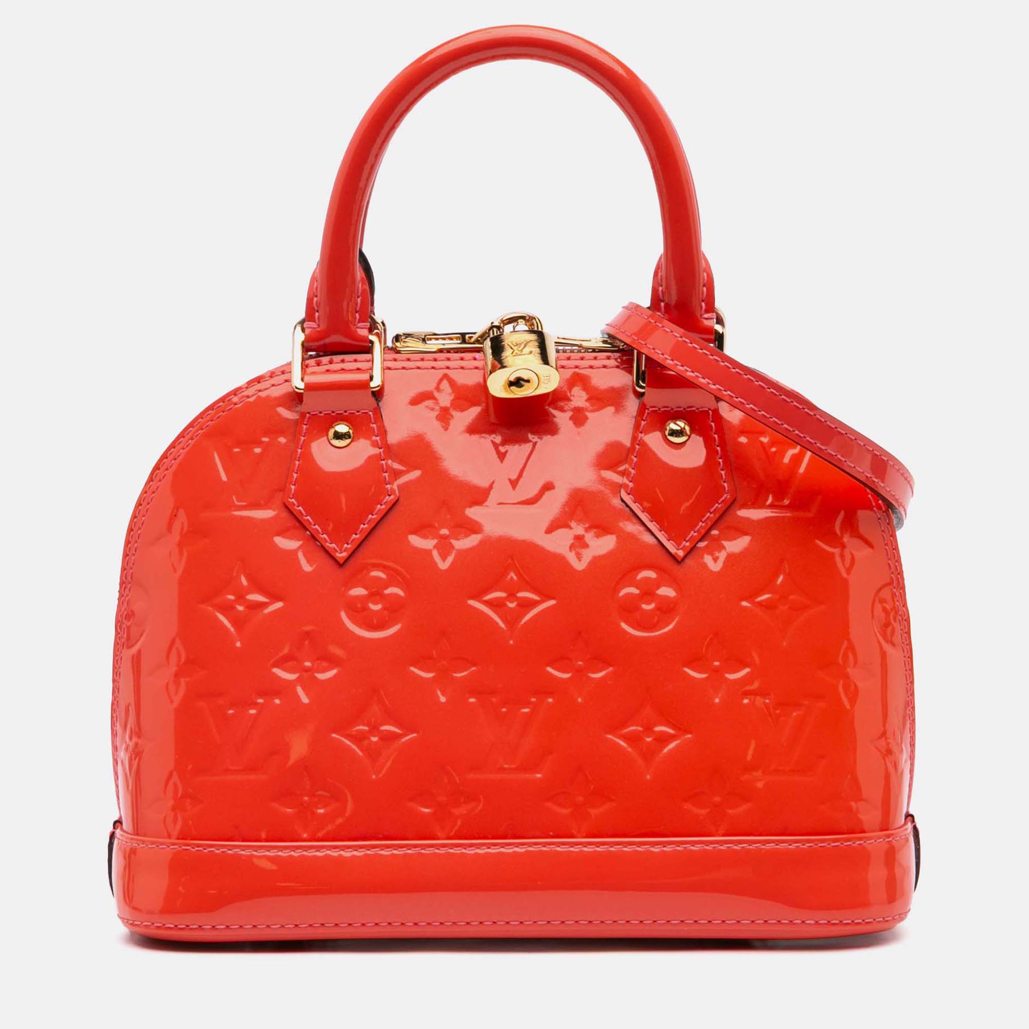 

Louis Vuitton Red Monogram Vernis Alma BB Bag