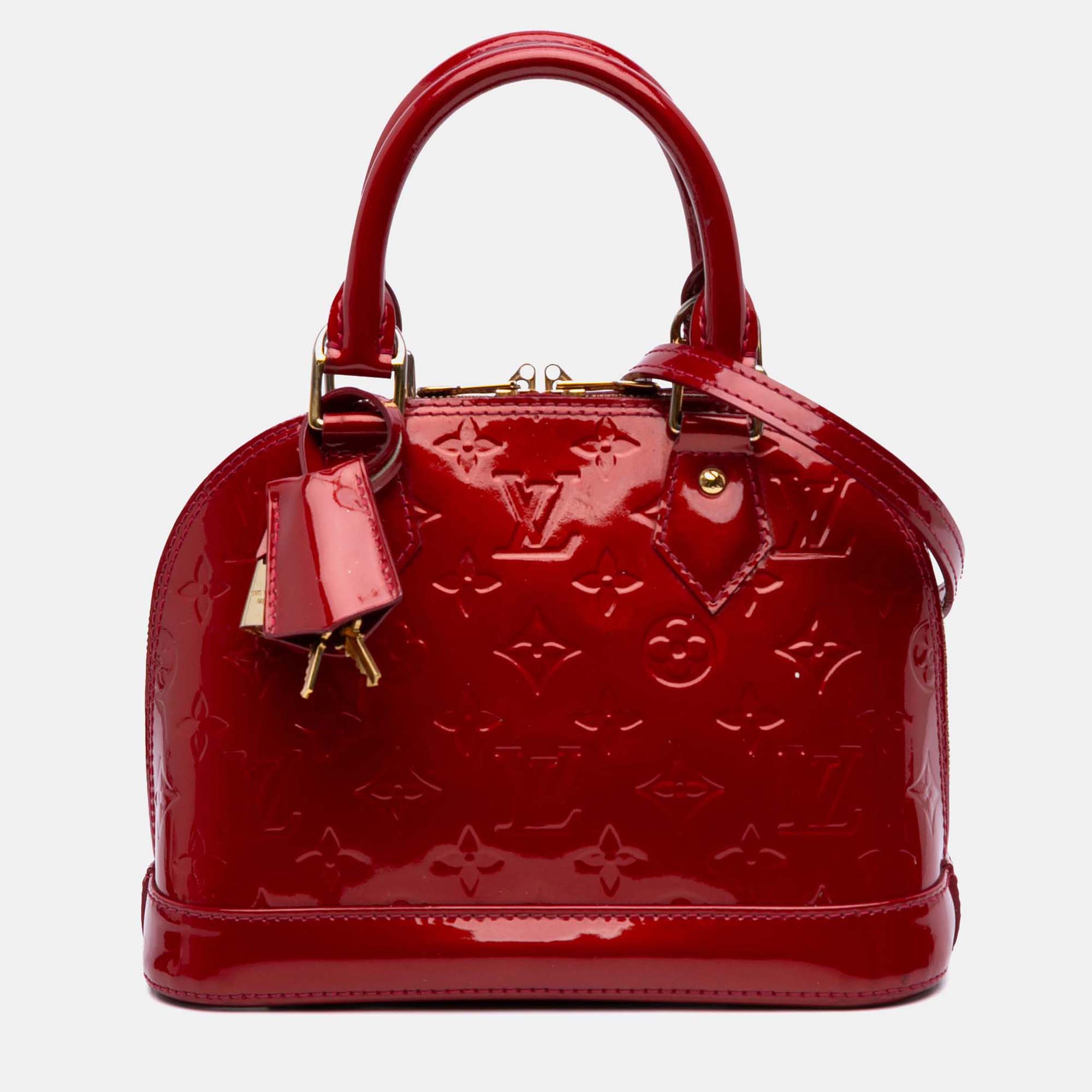 

Louis Vuitton Red Monogram Vernis Alma BB