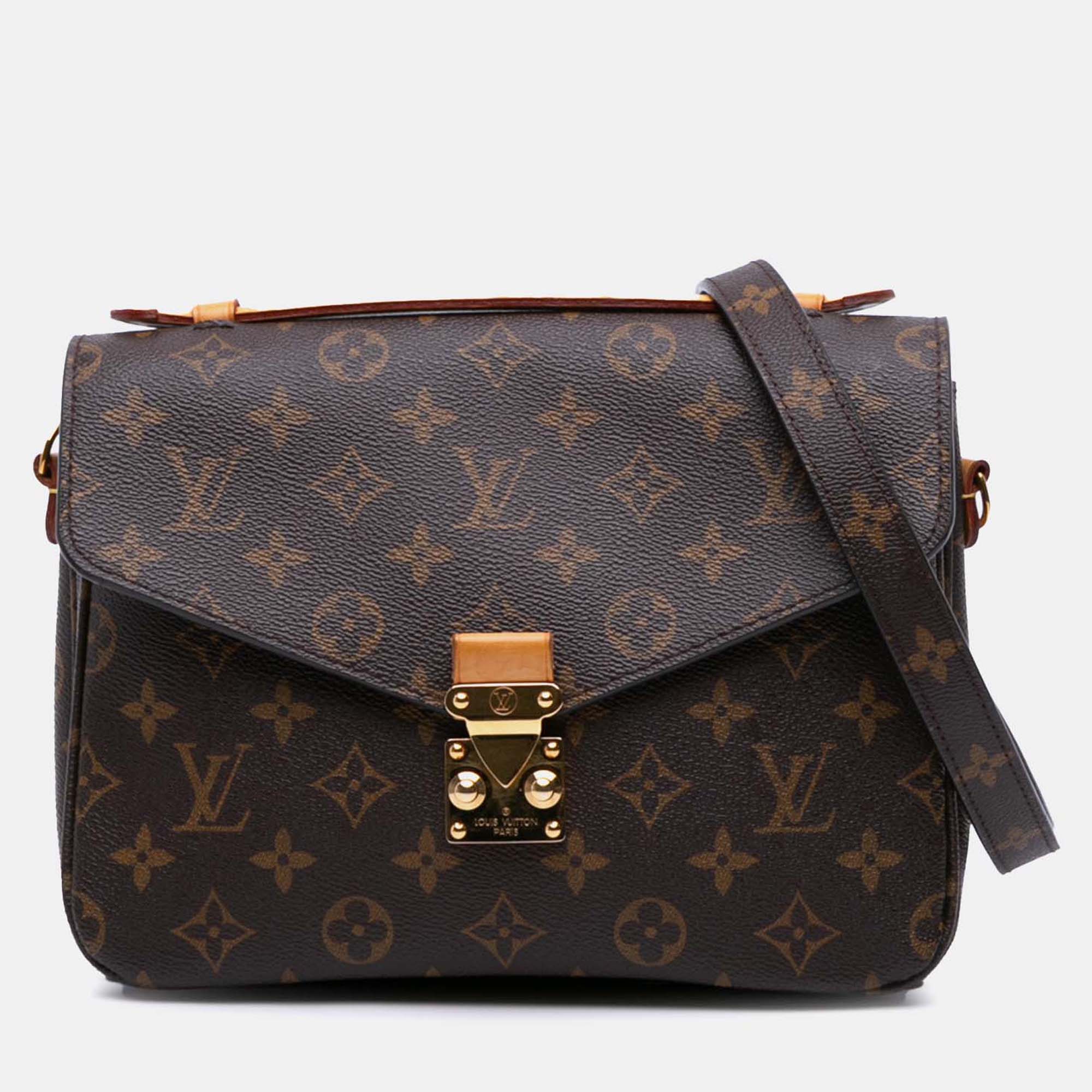 

Louis Vuitton Brown Monogram Pochette Metis