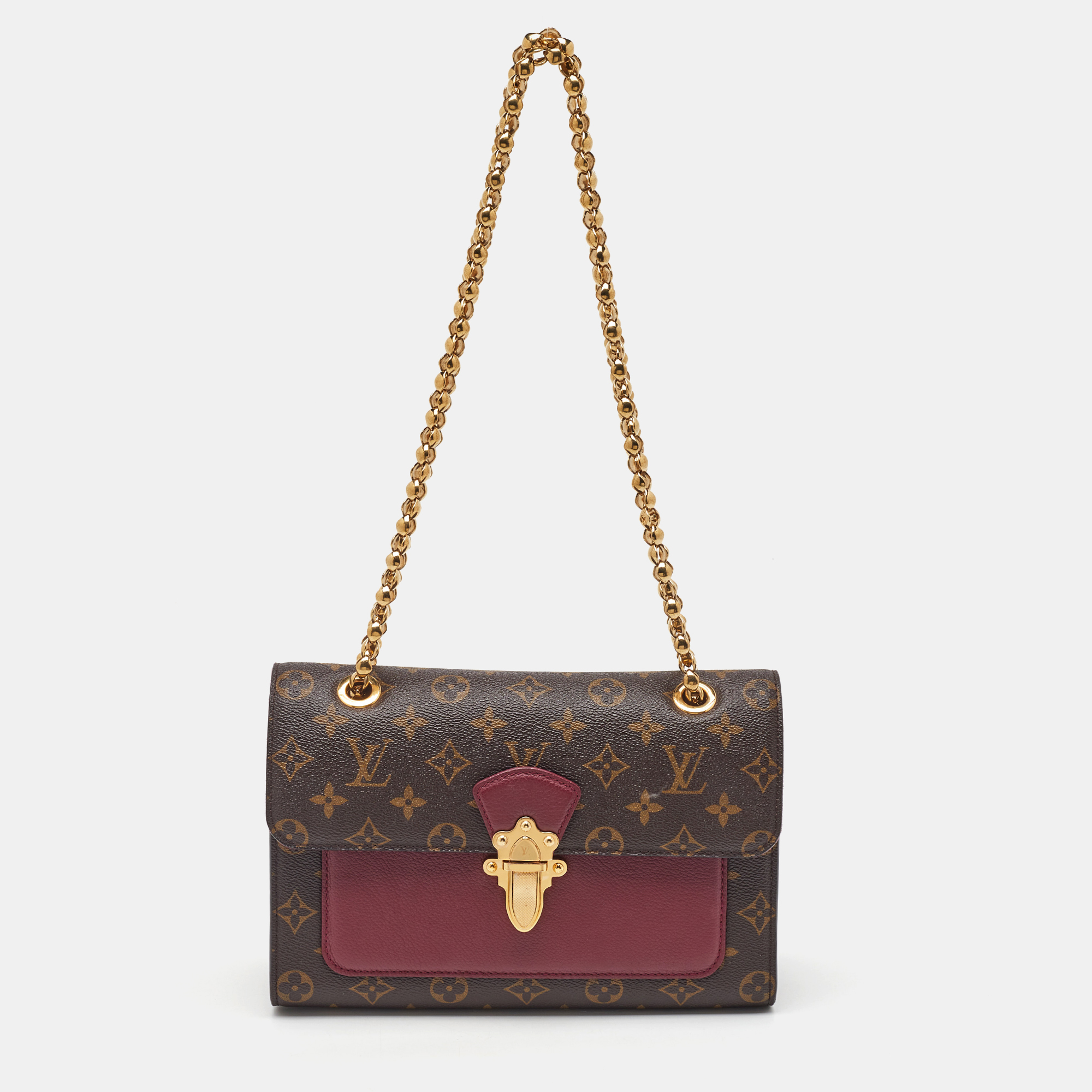 

Louis Vuitton Raisin Monogram Canvas Victoire Chain Bag, Brown