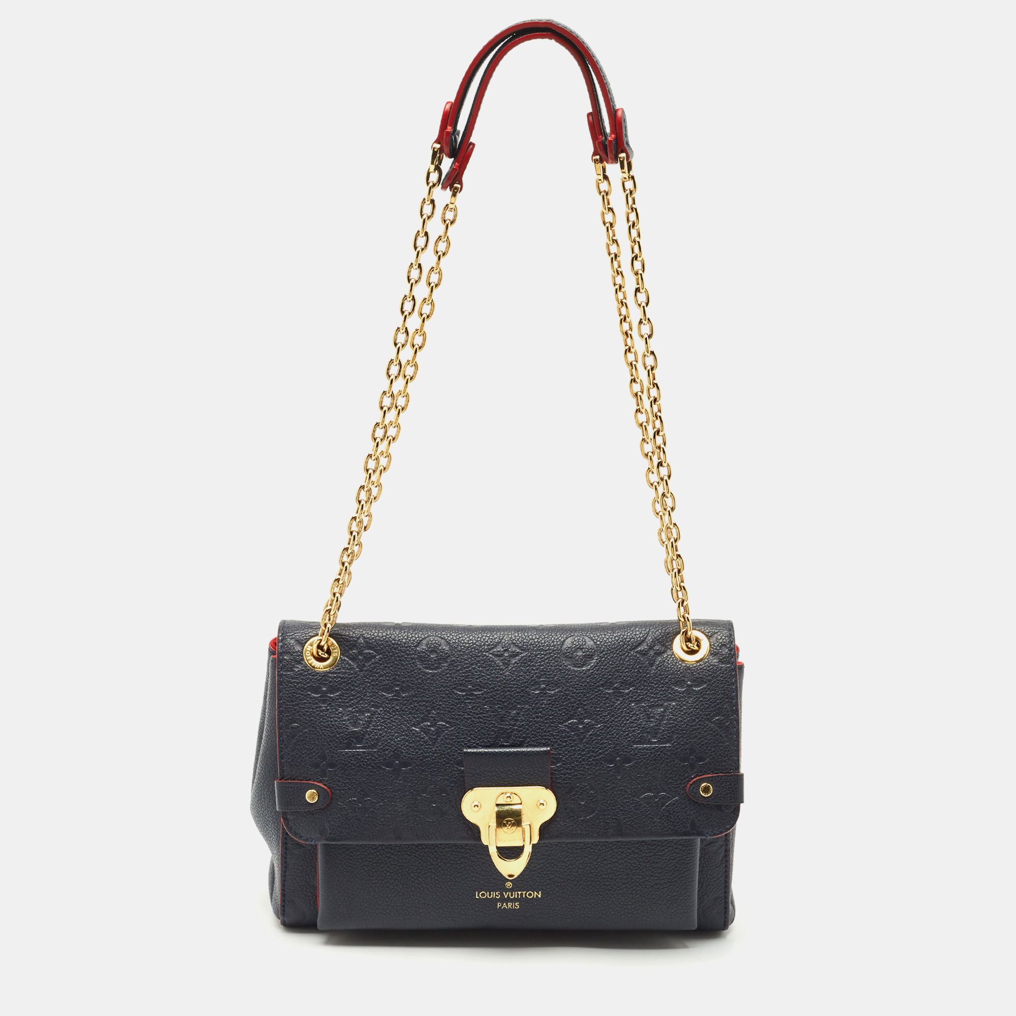 

Louis Vuitton Celeste Monogram Empreinte Leather Vavin PM Bag, Blue