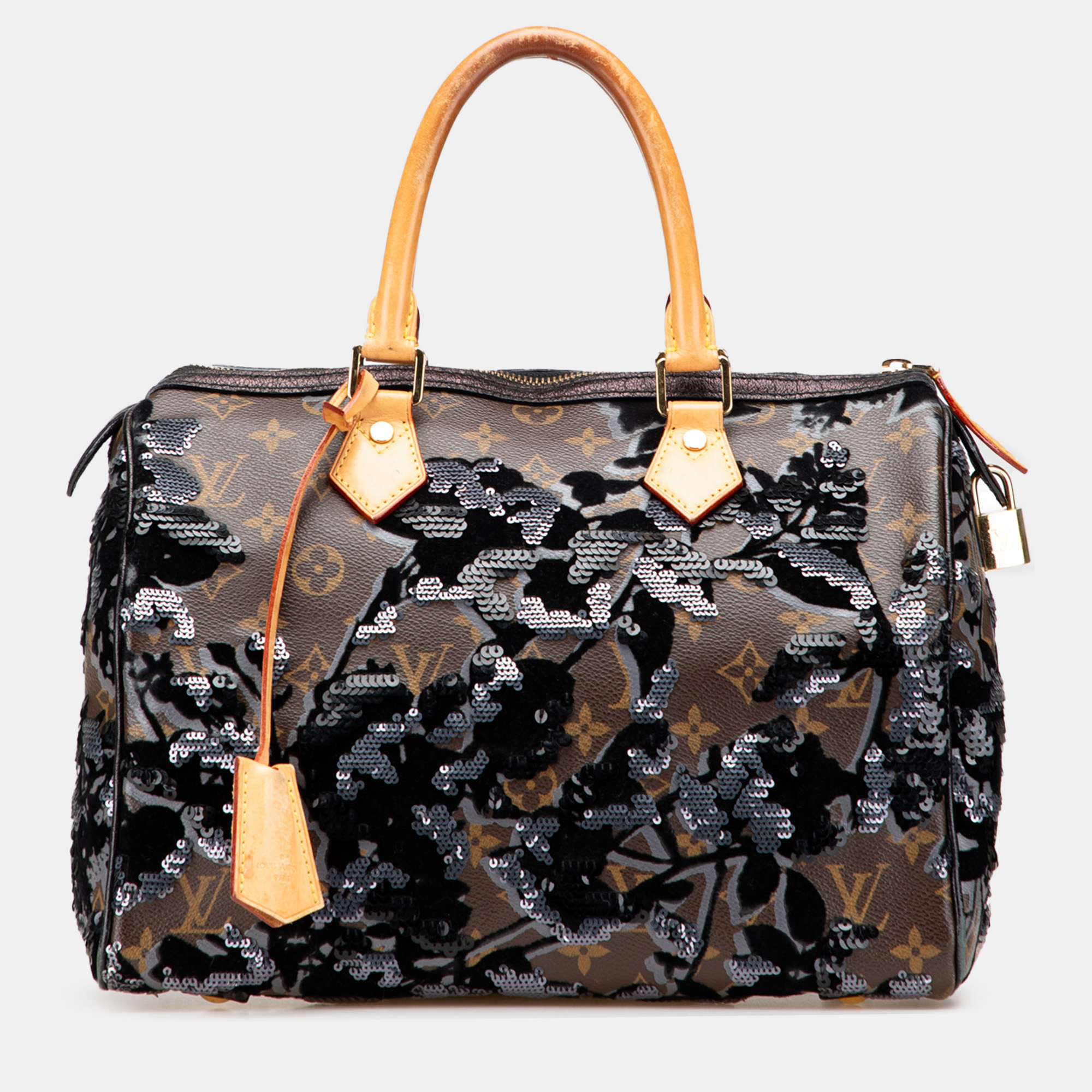 

Louis Vuitton Brown Monogram Fleur De Jais Sequins Speedy 30