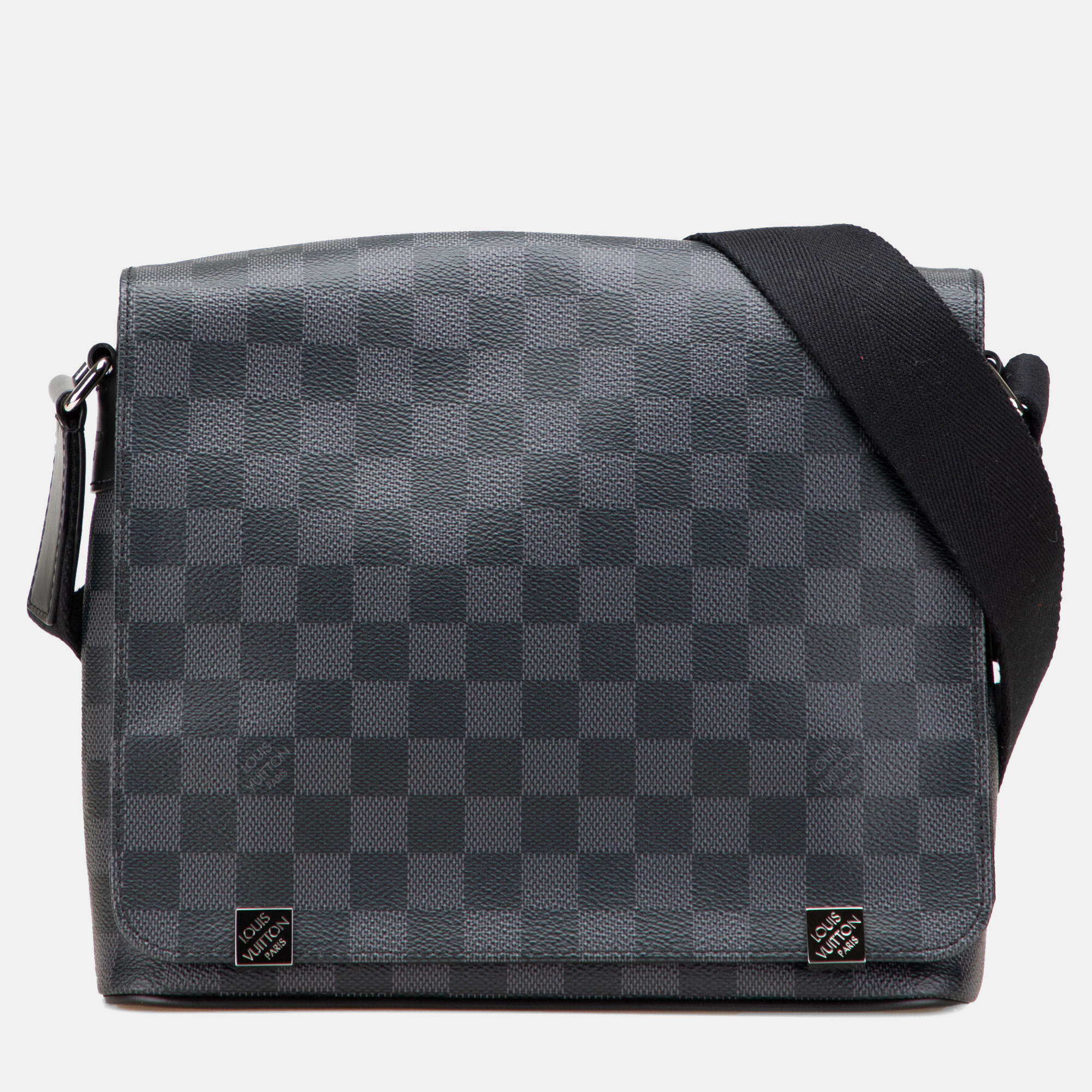 

Louis Vuitton Black Damier Graphite District PM