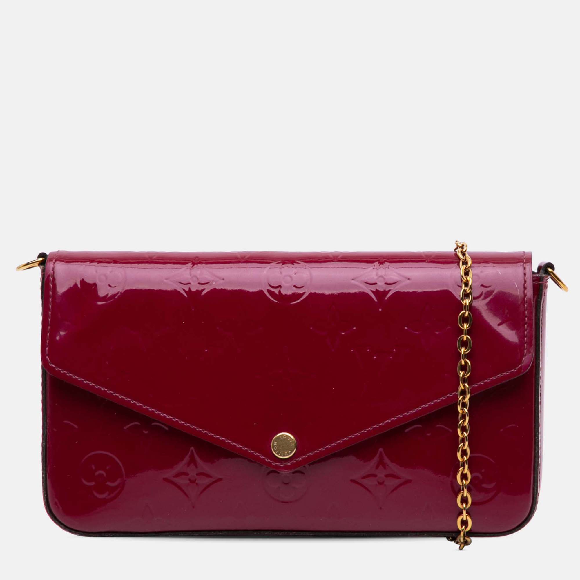 

Louis Vuitton Pink Monogram Vernis Pochette Felicie
