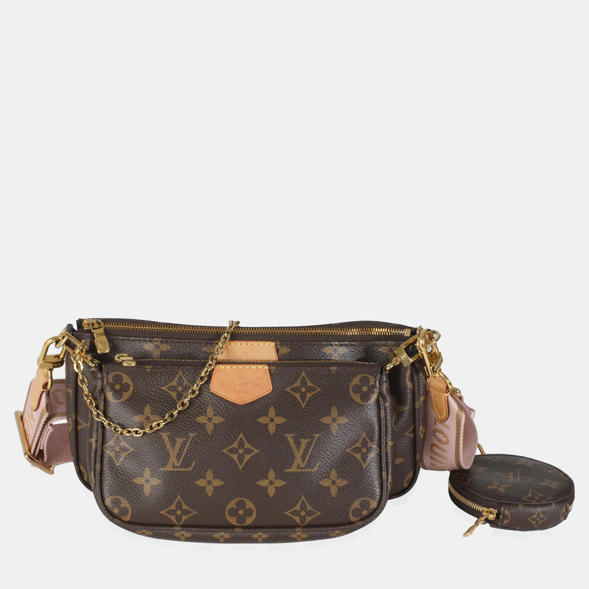 

Louis Vuitton Rose Ballerine Monogram Canvas Multi Pochette Accessories, Brown