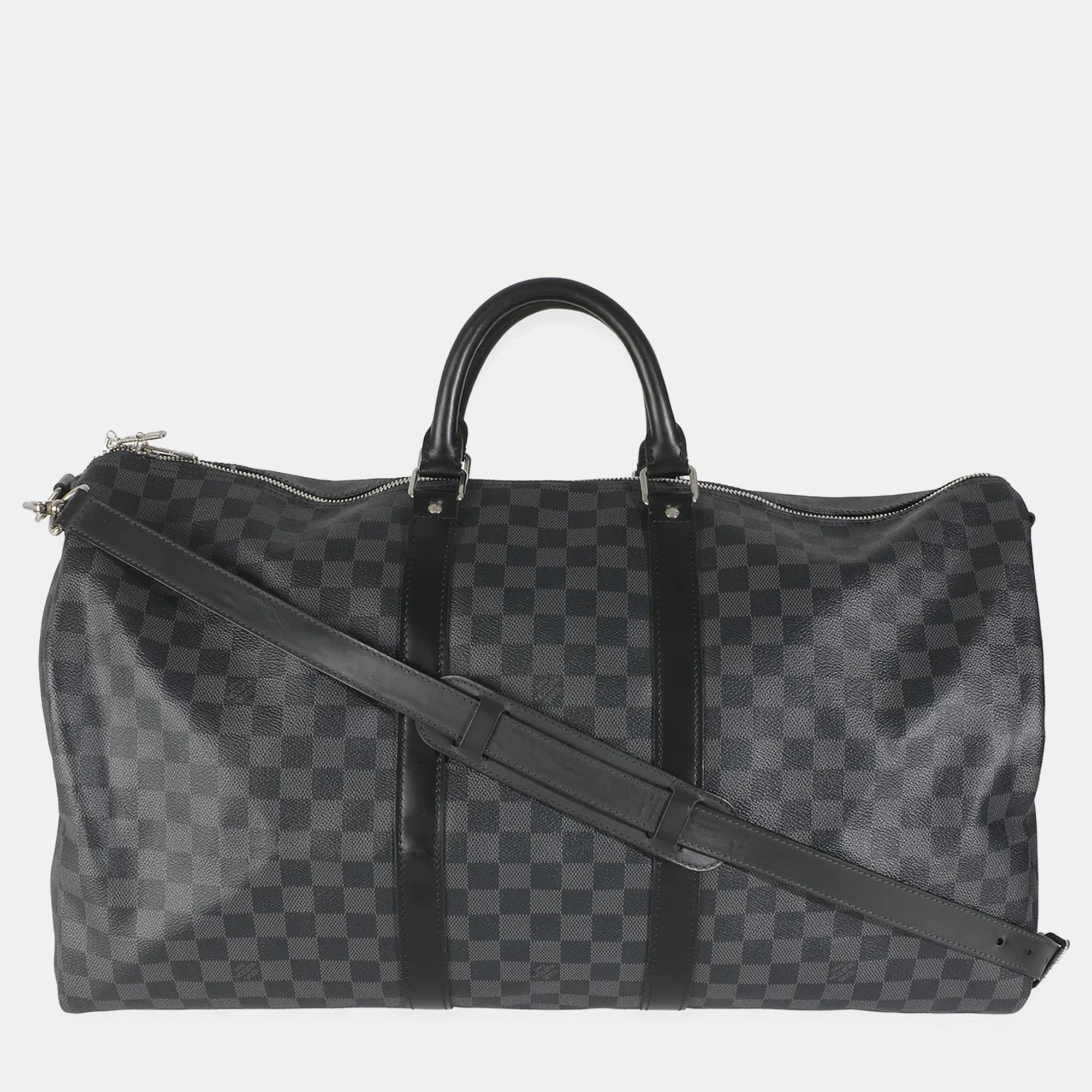 

Louis Vuitton Damier Graphite Canvas Keepall Bandouliere 55, Black