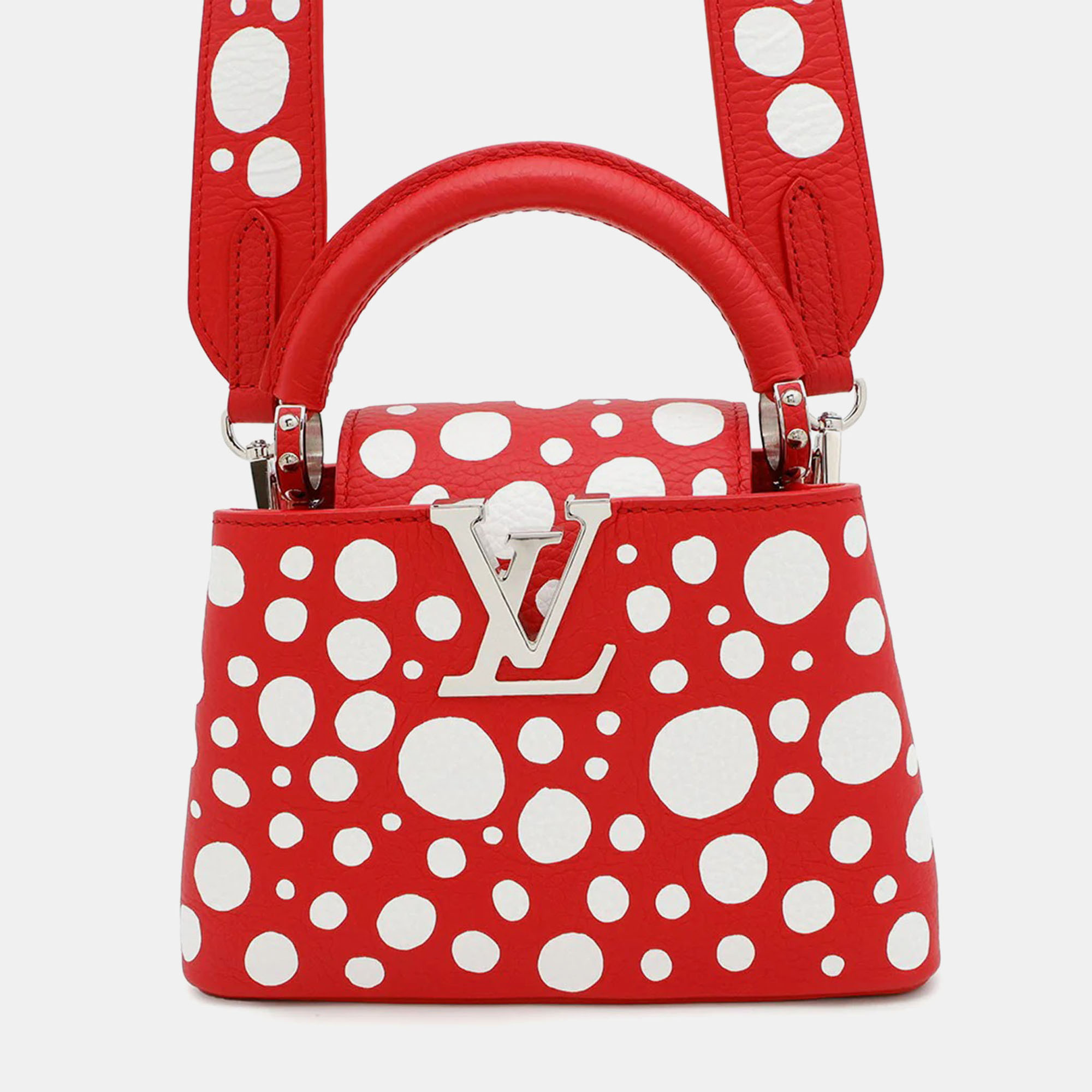 

Louis Vuitton Capucines Mini Red Infinity Dot Leather Shoulder Bag