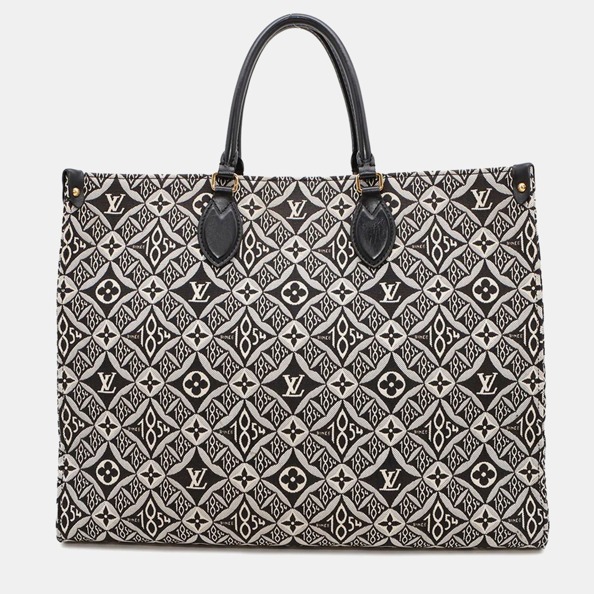 

Louis Vuitton Onthego GM Noir Monogram Jacquard Since 1854 Canvas Tote Bag, Black