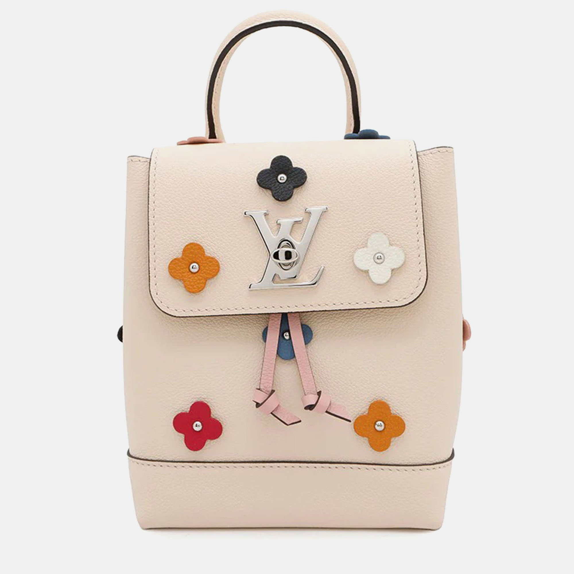 

Louis Vuitton Lockme Mini Claim Soft Calf Leather Backpack, Beige
