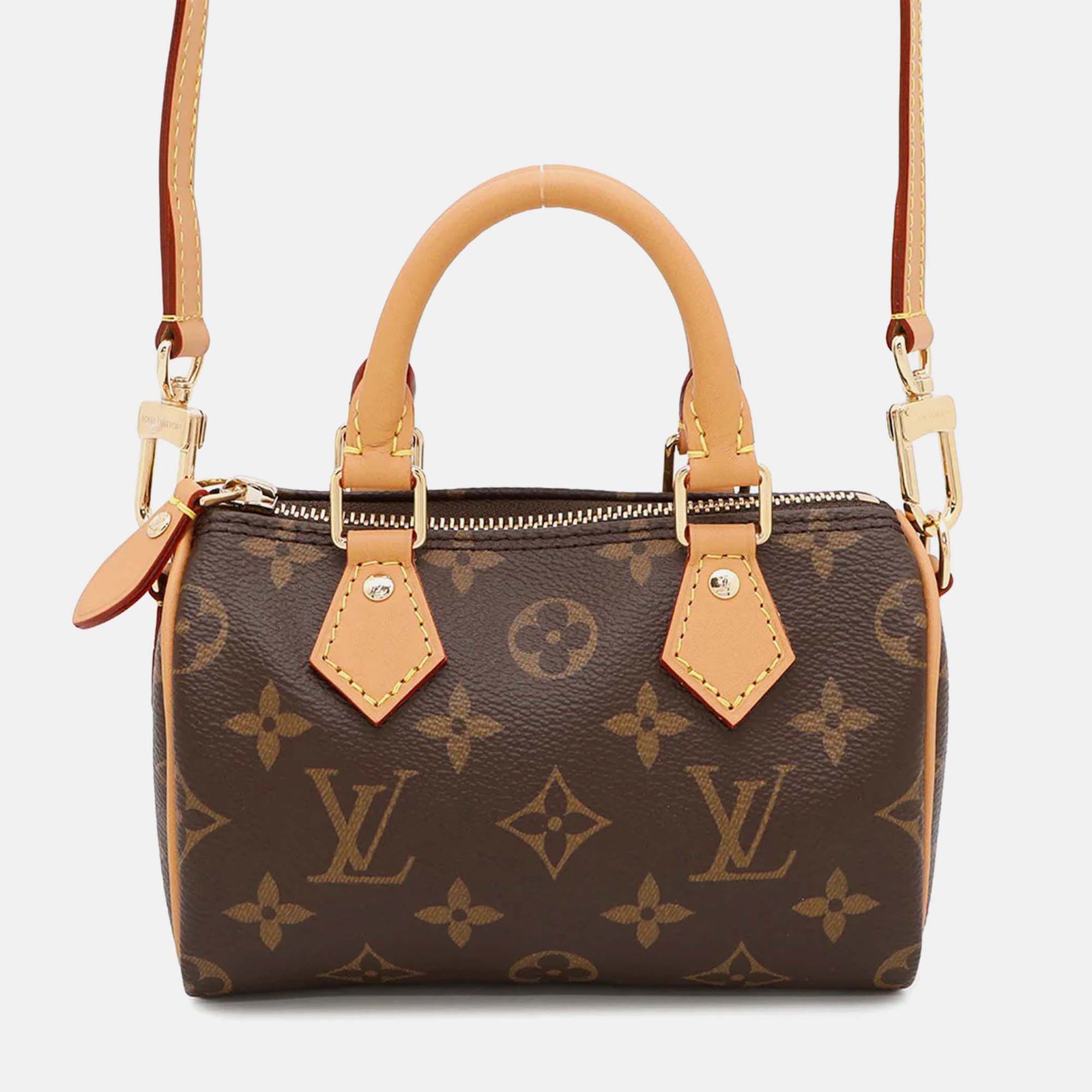 

Louis Vuitton Nano Speedy Brown Monogram Hand Bag