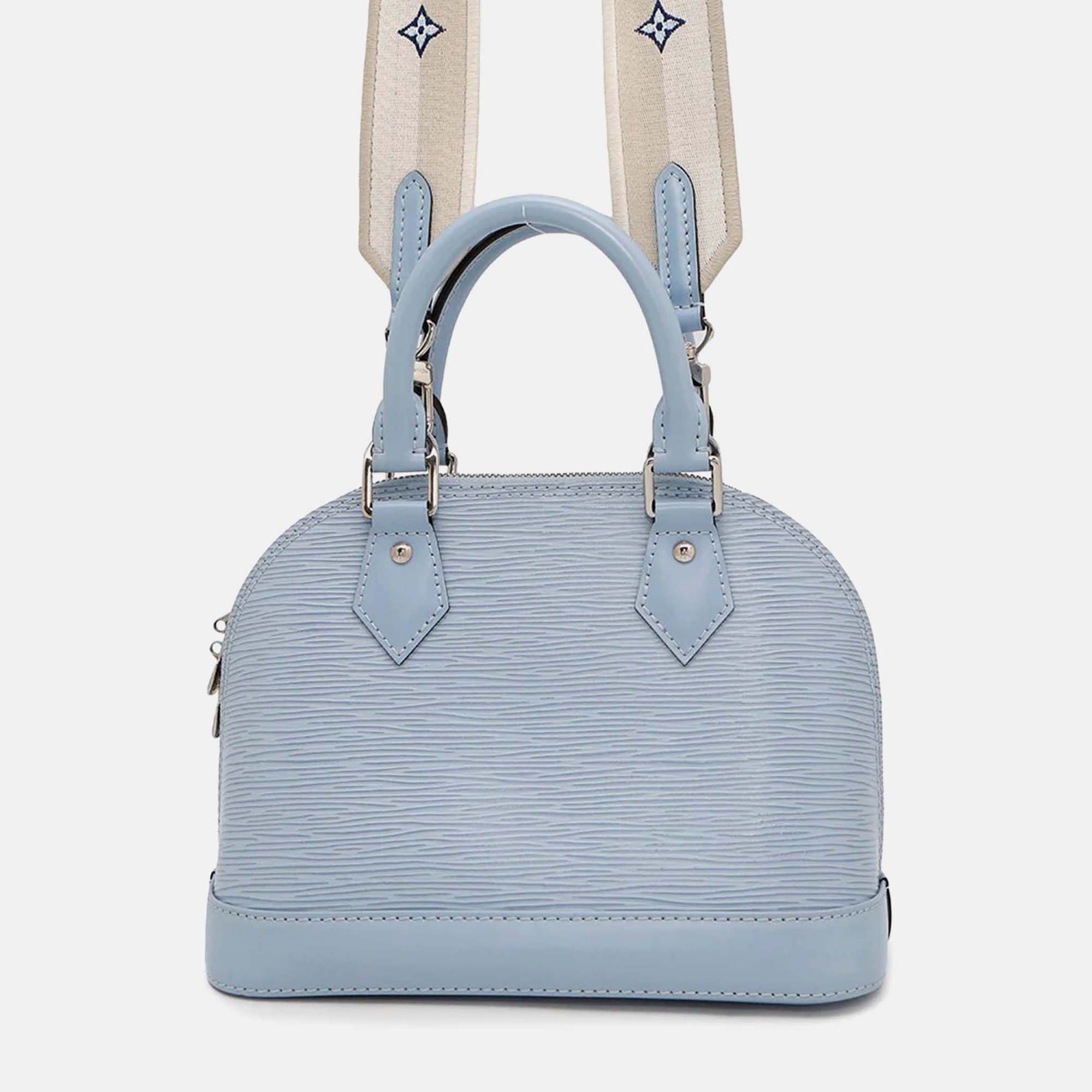 

Louis Vuitton Alma BB Blue Nuage Epi Leather Handbag