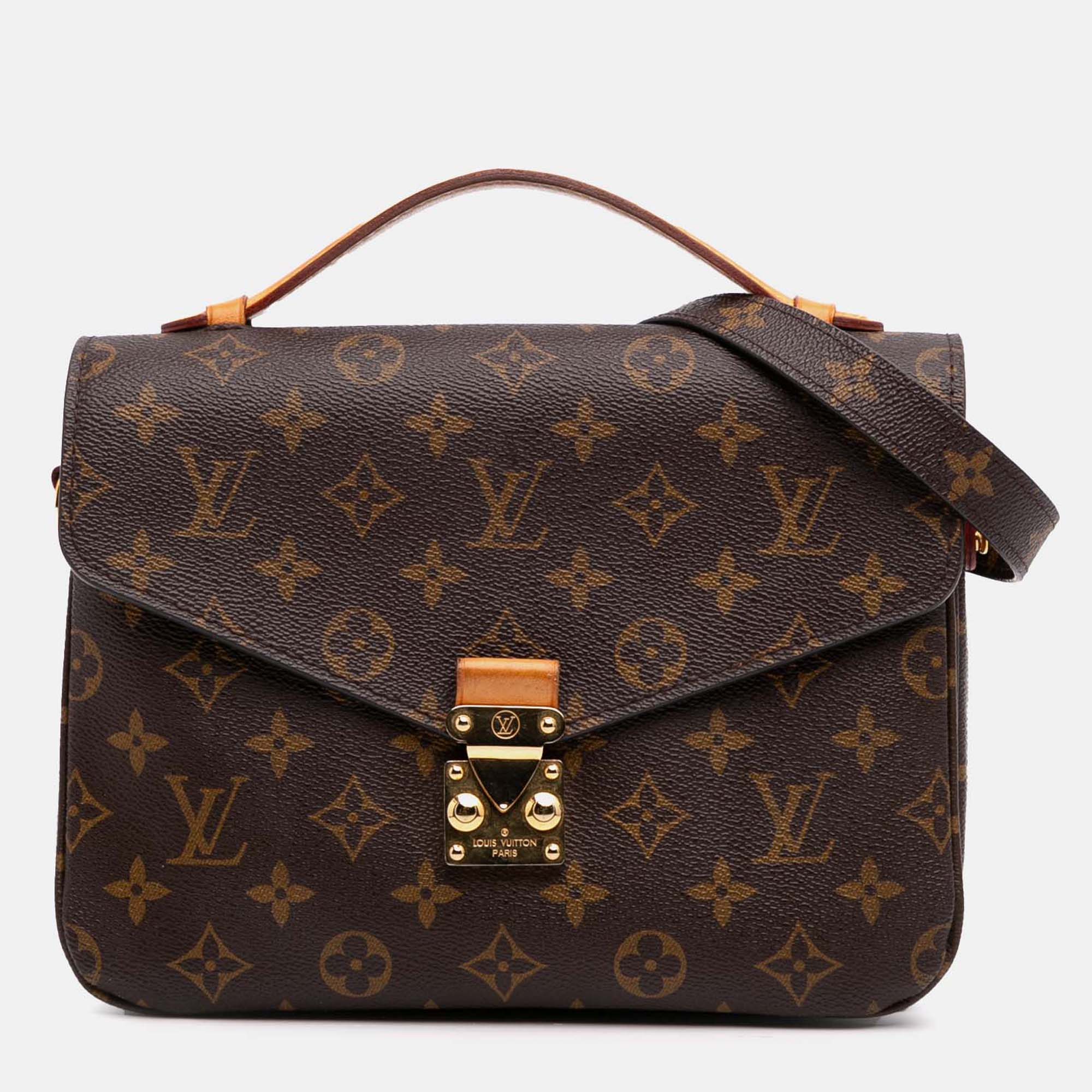 

Louis Vuitton Brown Monogram Pochette Metis