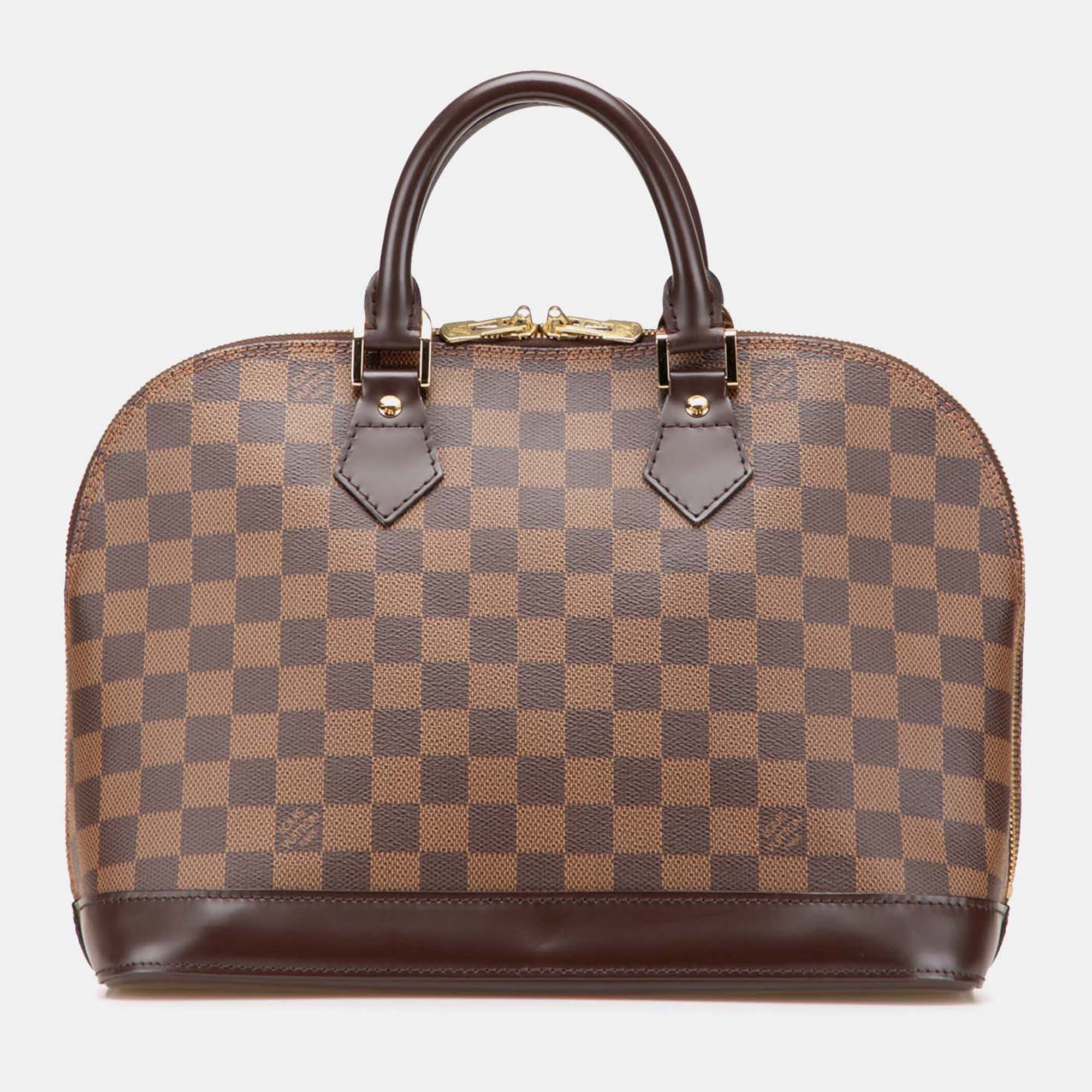 

Louis Vuitton Brown Damier Ebene Alma PM