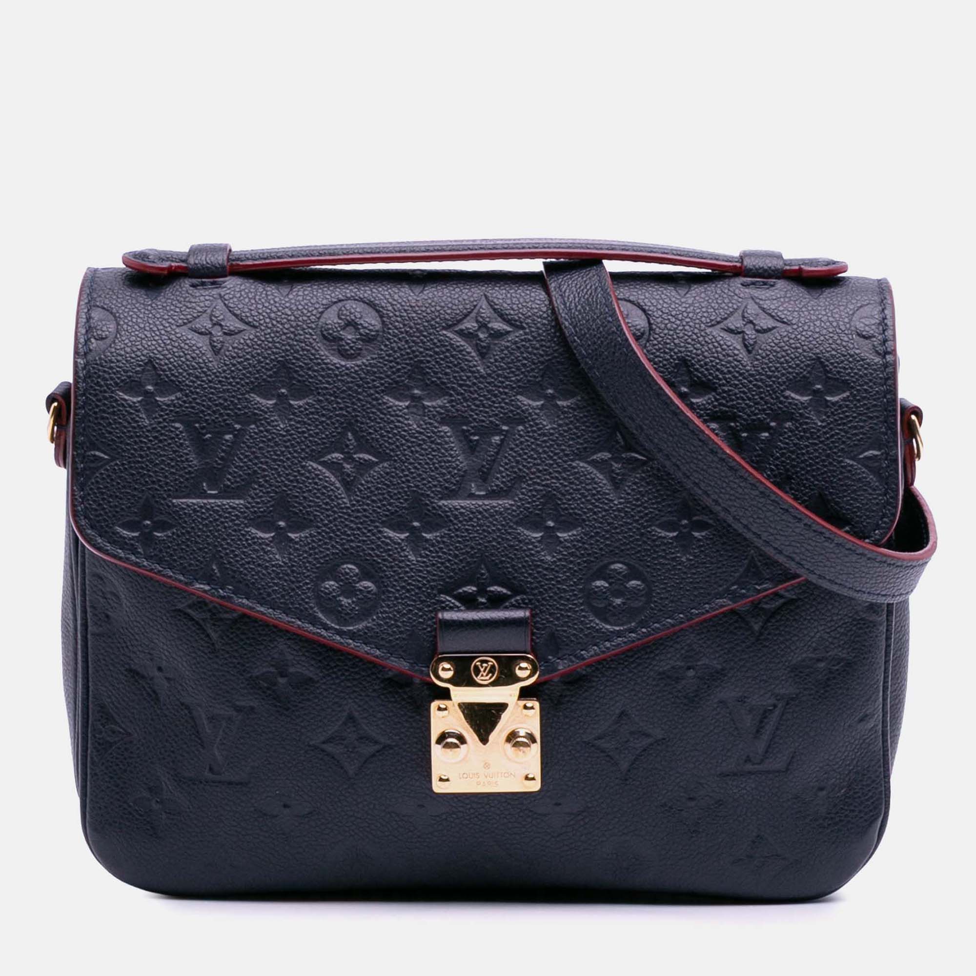 

Louis Vuitton Blue Monogram Empreinte Pochette Metis