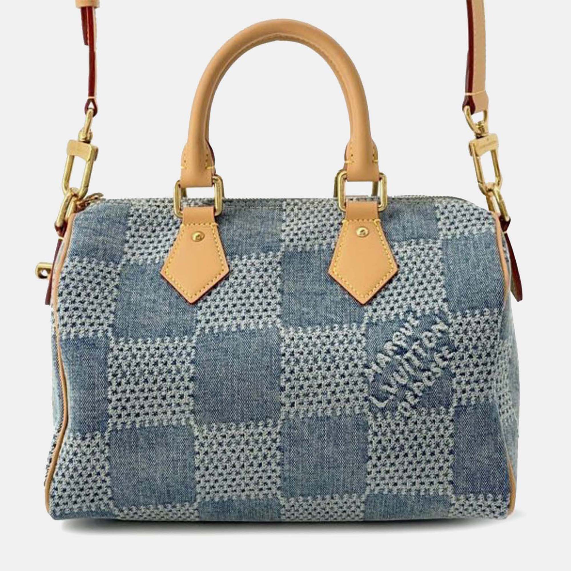 

Louis Vuitton Blue Damier Denim Speedy Bandouliere 25