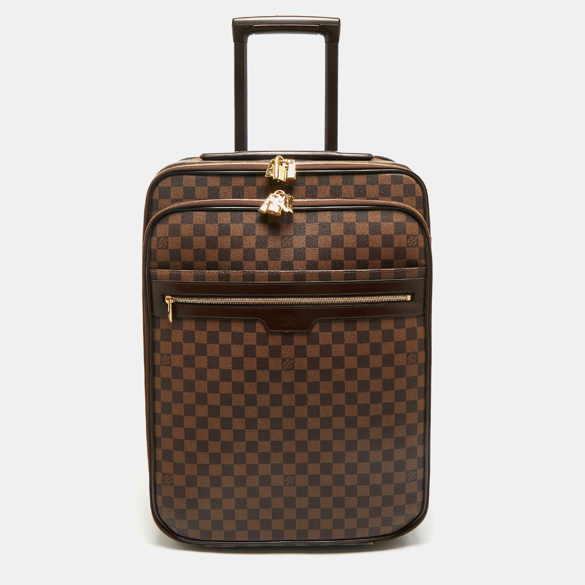 

Louis Vuitton Damier Ebene Canvas Business Pegase Legere 55 Luggage, Brown