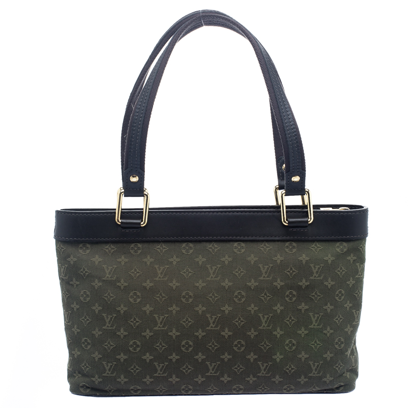 Louis Vuitton Monogram Lucile GM Shoulder Bag Tote M92681 Green Dark Brown  Canvas Leather Women's LOUIS VUITTON