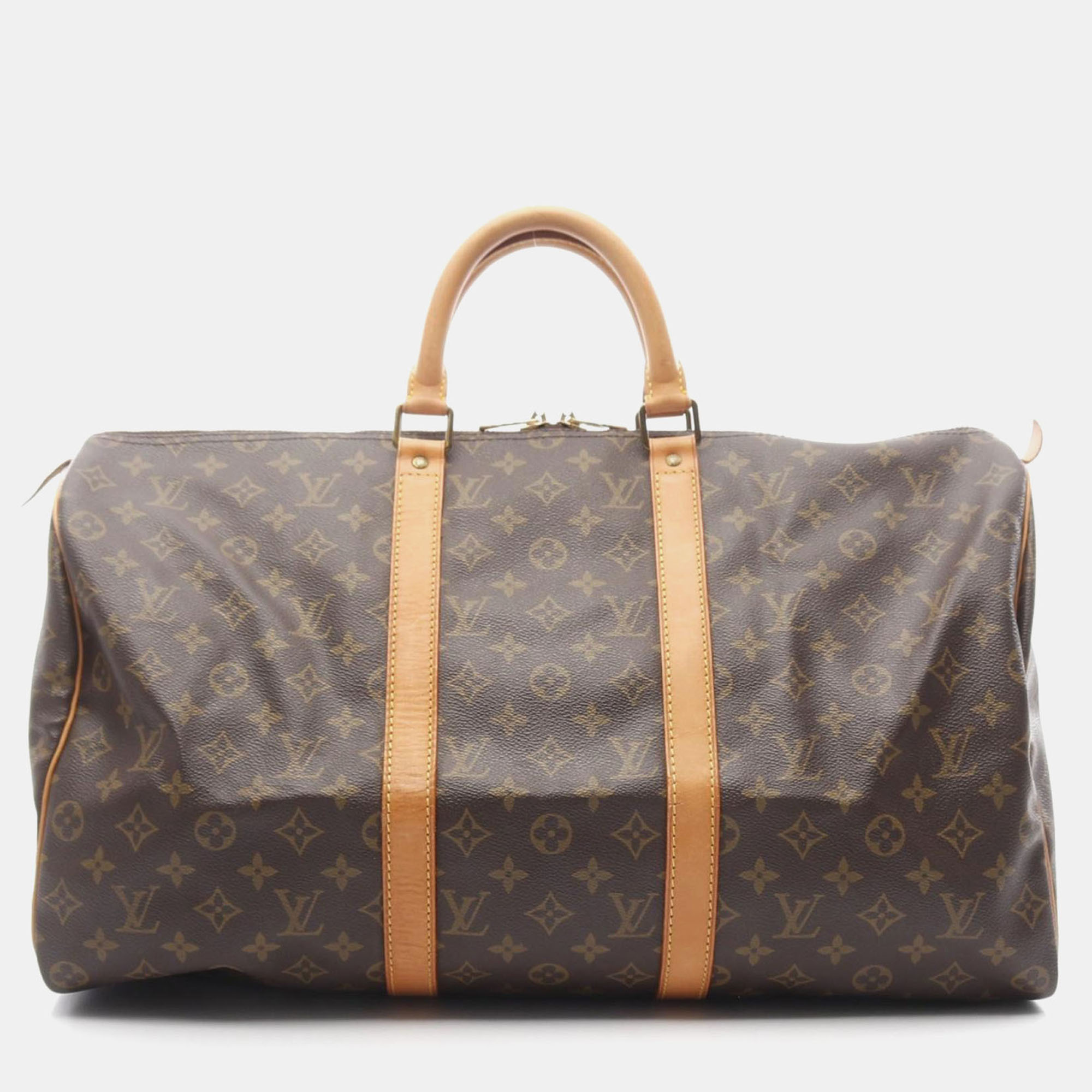 

Louis Vuitton Keepall 50 Hand Bag Monogram Canvas Brown