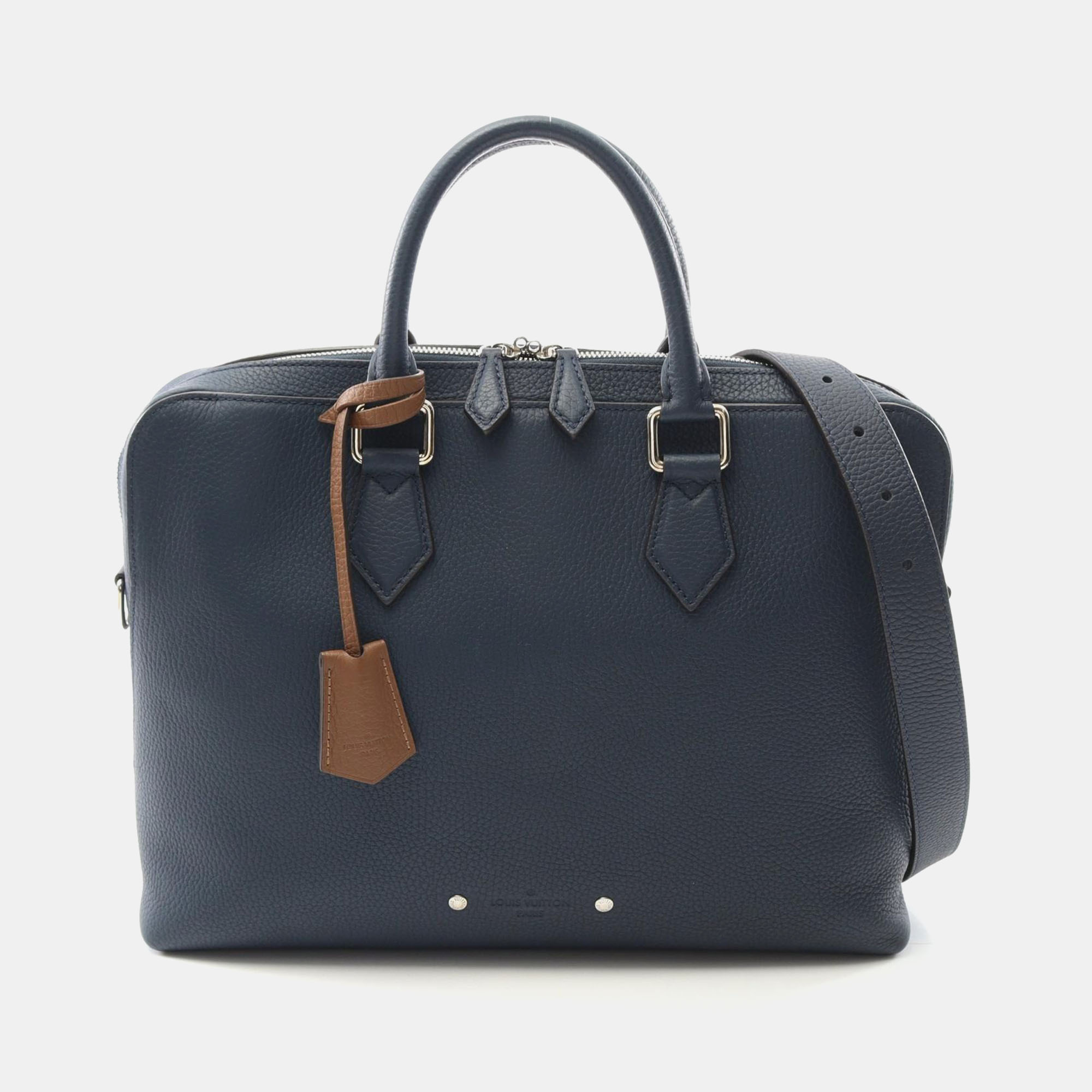 

Louis Vuitton Armand Navy Taurillon Leather Briefcase, Navy blue