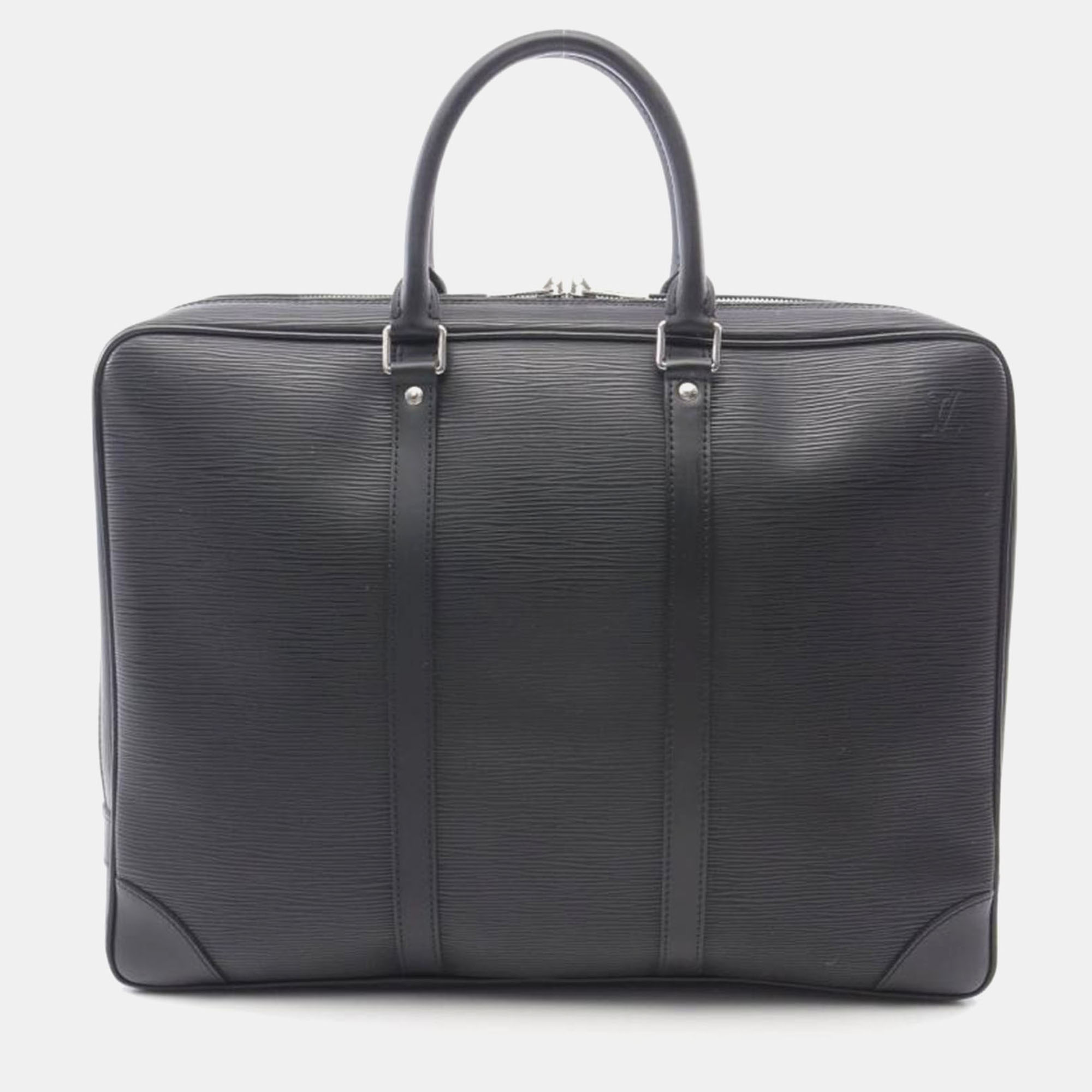

Louis Vuitton Portodocument Voyage Epi Black
