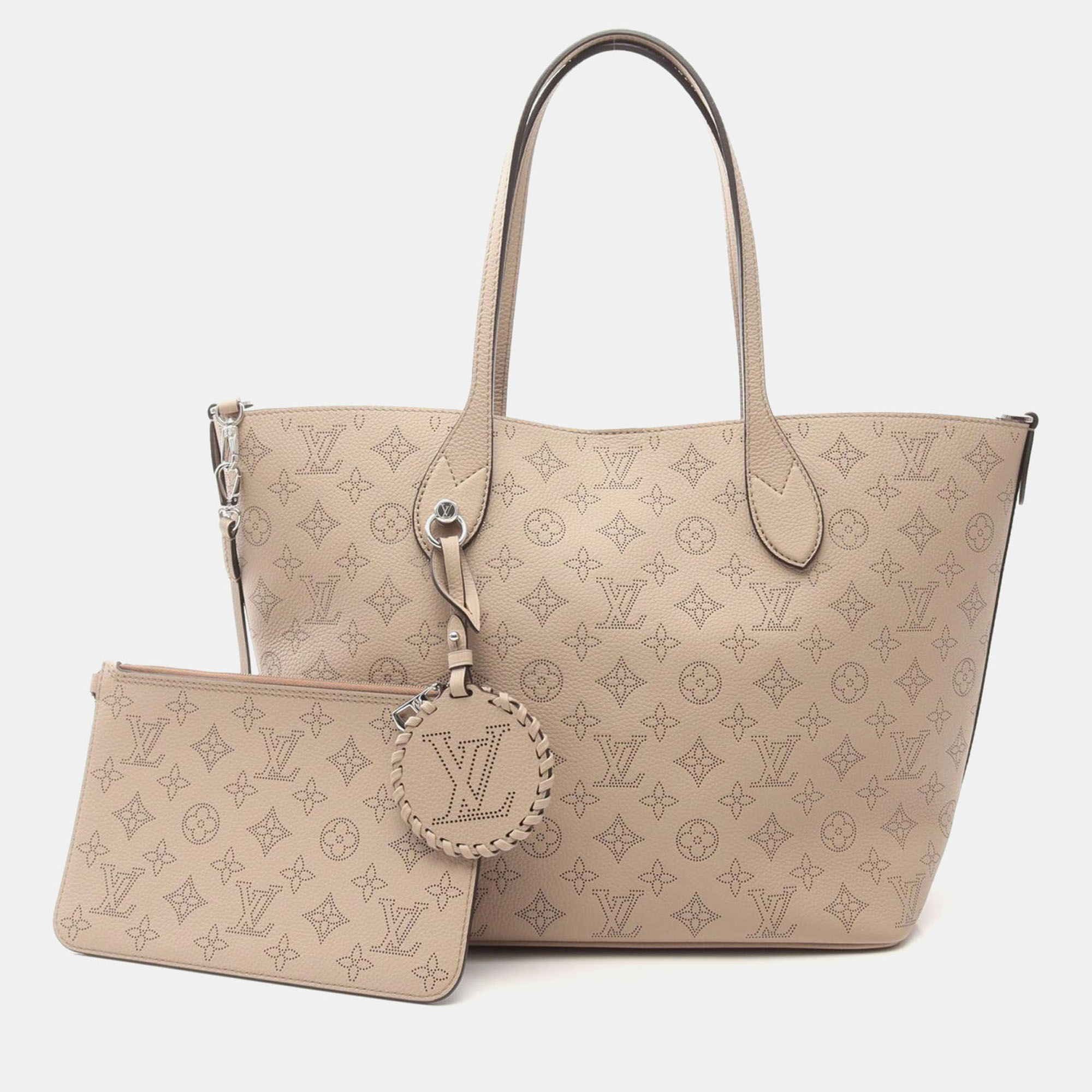 

Louis Vuitton Blossom MM Galet Mahina Leather Shoulder Tote Bag, Beige