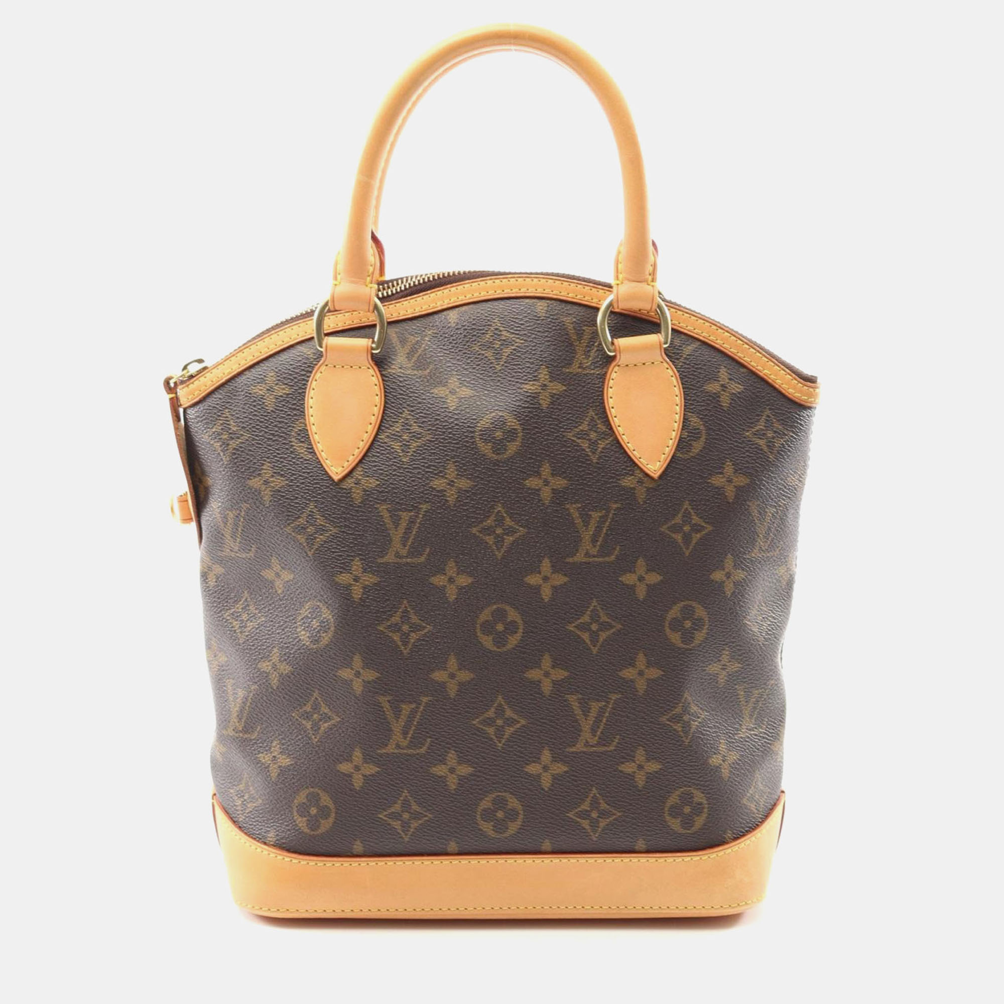 

Louis Vuitton Lockit Brown Monogram Canvas Leather Top Handle Bag