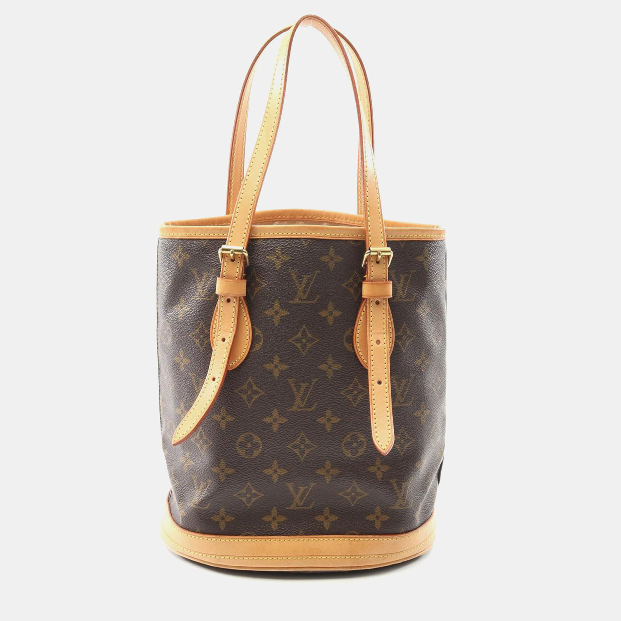 

Louis Vuitton Bucket PM Brown Monogram Canvas Tote Bag