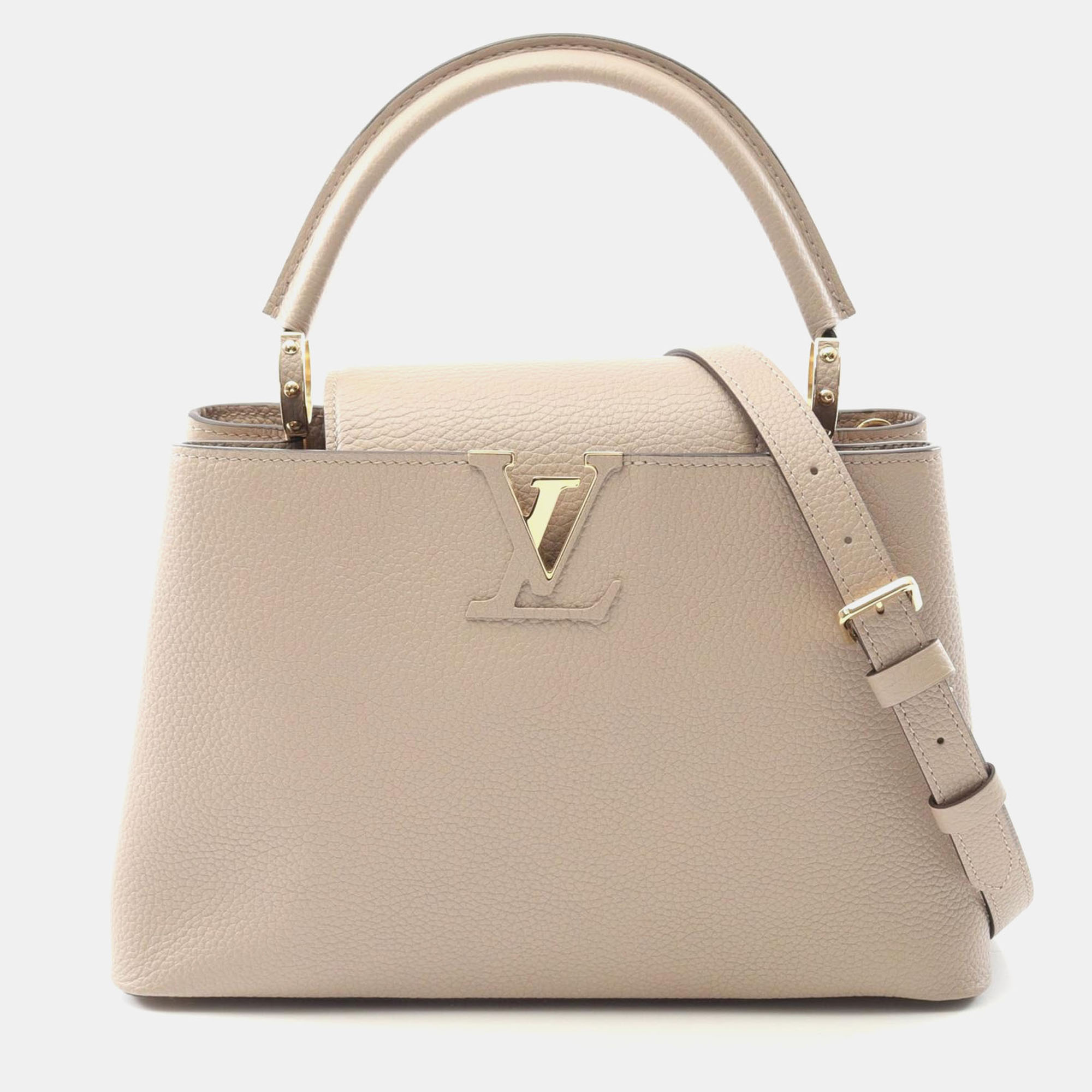 

Louis Vuitton Capucines PM Beige Taurillon Clemence Leather Shoulder Bag