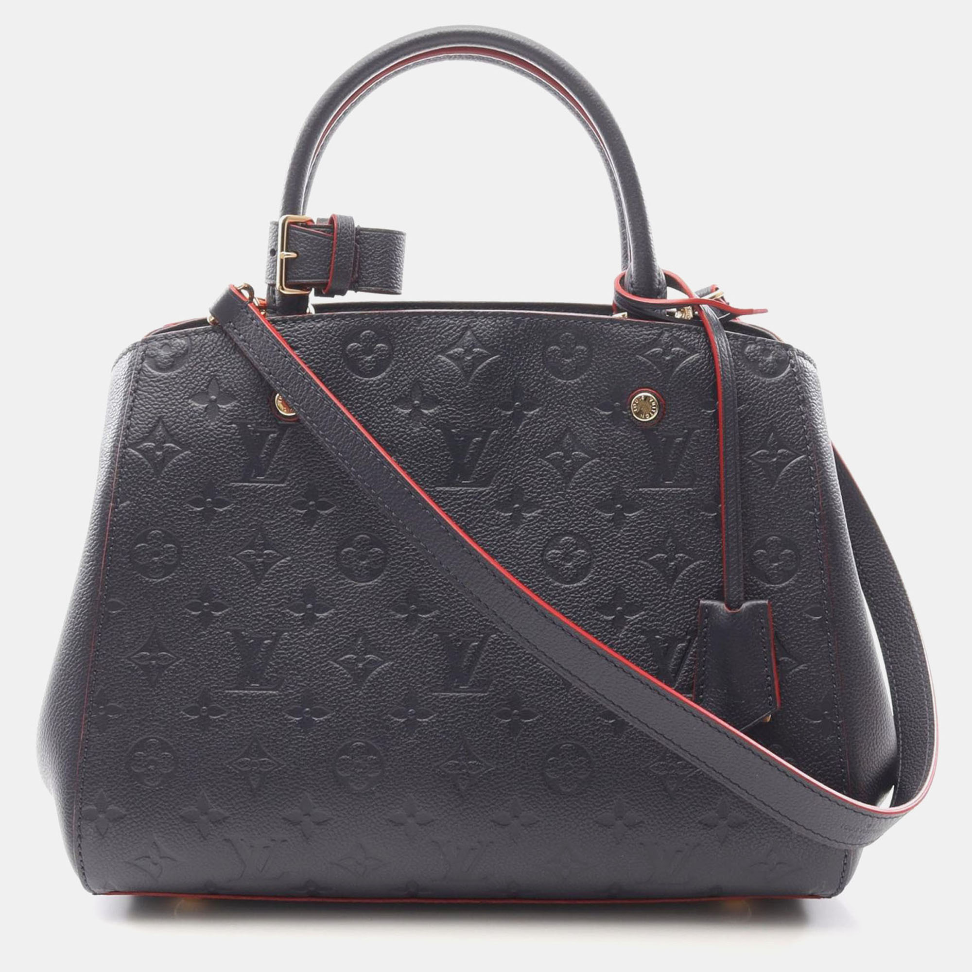 

Louis Vuitton Montaigne MM Navy Monogram Empreinte Leather Shoulder Bag, Navy blue