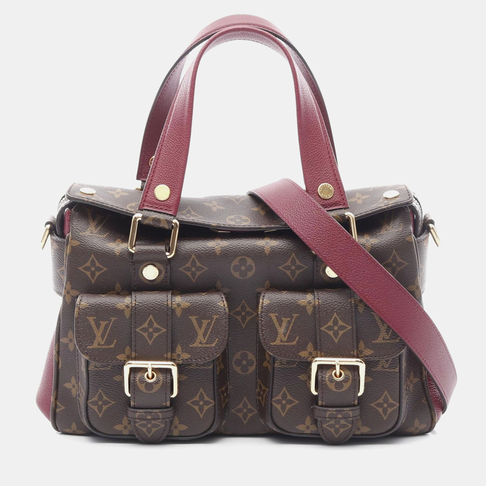 

Louis Vuitton Manhattan Bordeaux Monogram Canvas Shoulder Bag, Brown