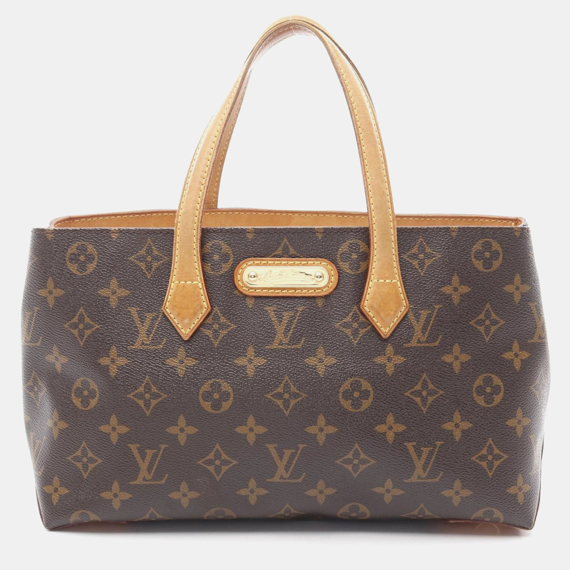 

Louis Vuitton Wilsher Pm Handbag Monogram Canvas Leather Brown