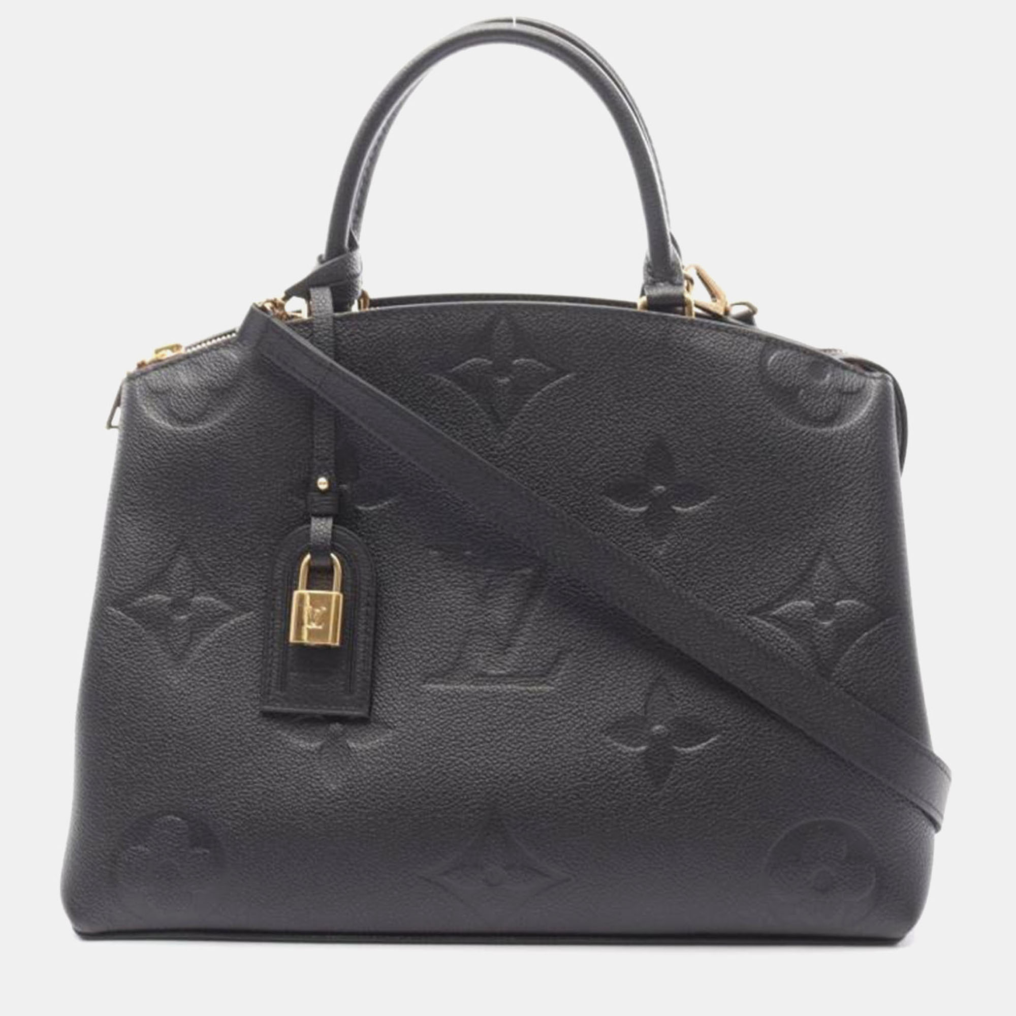 

Louis Vuitton Grand Palais MM Black Monogram Empreinte Leather Top Handle Bag