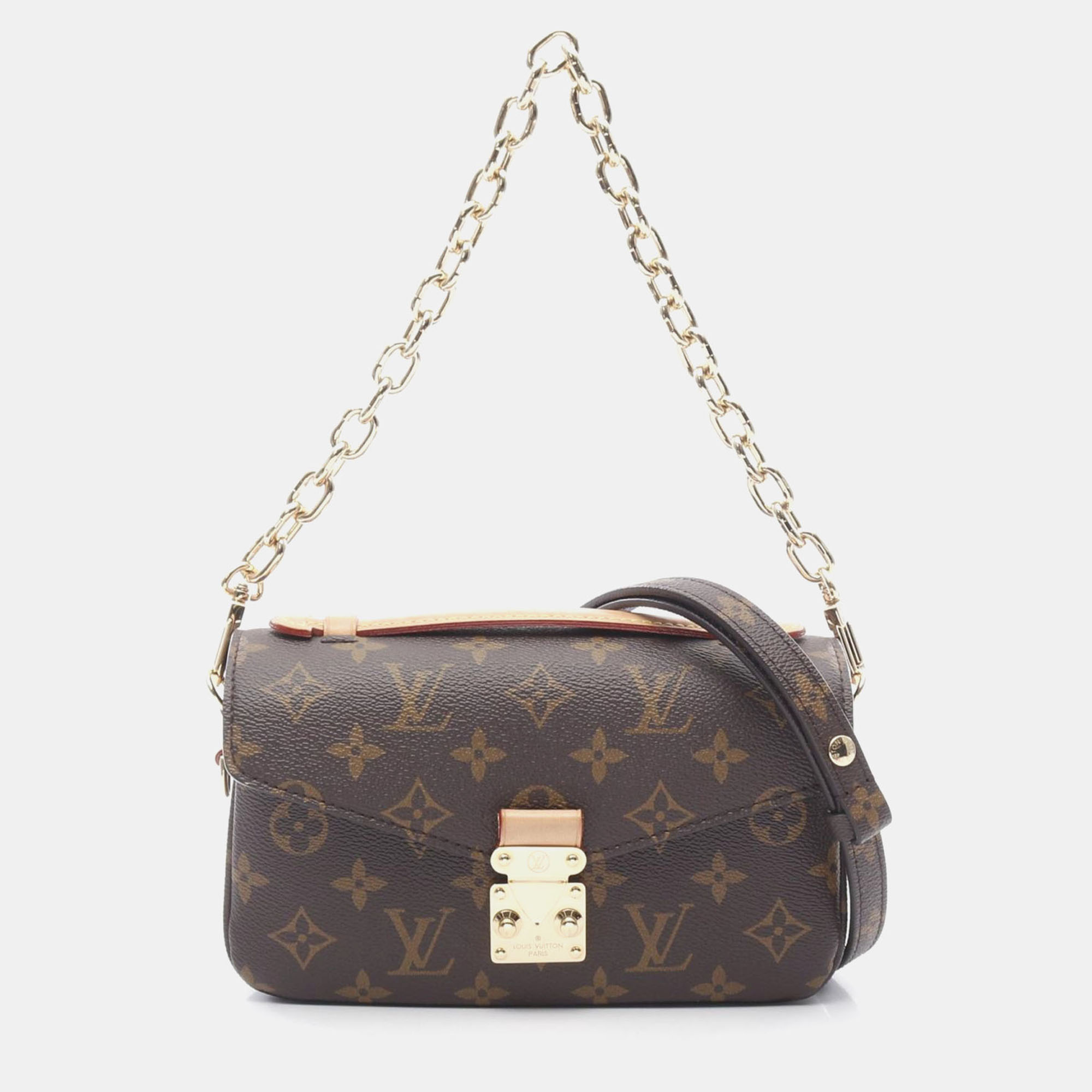 

Louis Vuitton Pochette Metis EW Brown Monogram Canvas Chain Bag