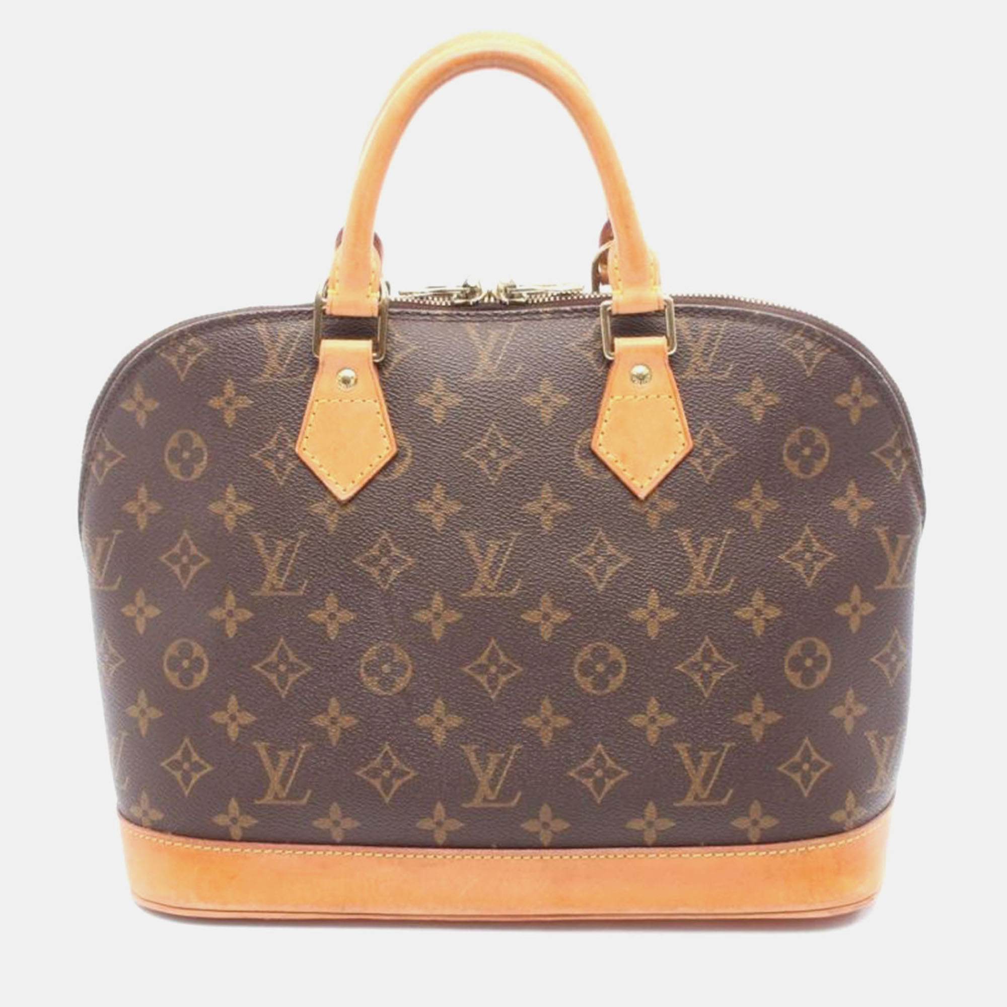 

Louis Vuitton Alma PM Brown Monogram Leather Satchel Bag