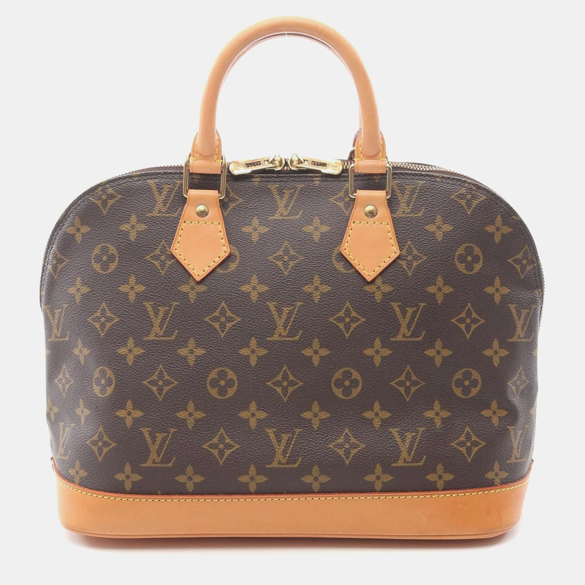 

Louis Vuitton Alma PM Brown Monogram Leather Satchel Bag