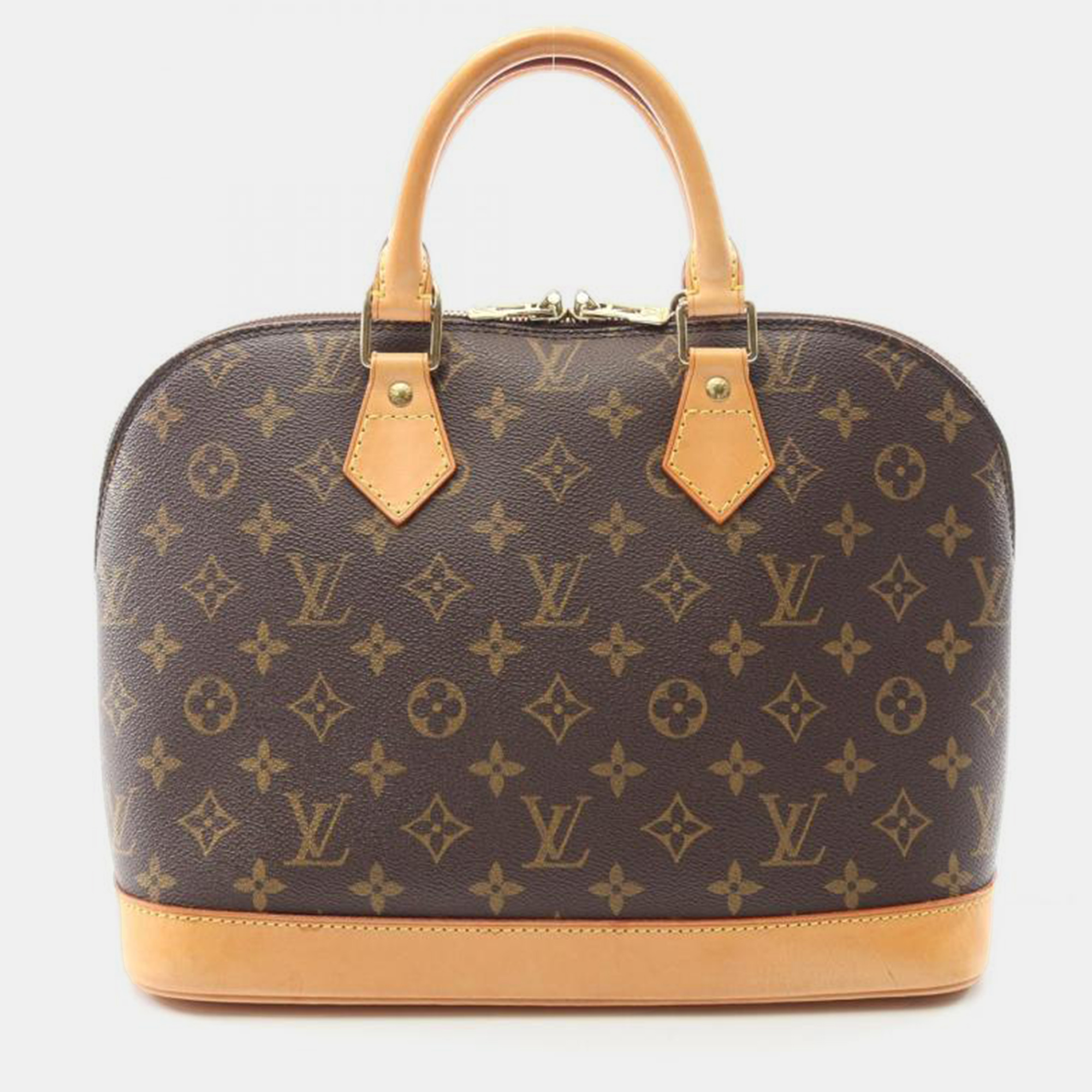 

Louis Vuitton Alma PM Brown Monogram Leather Satchel Bag