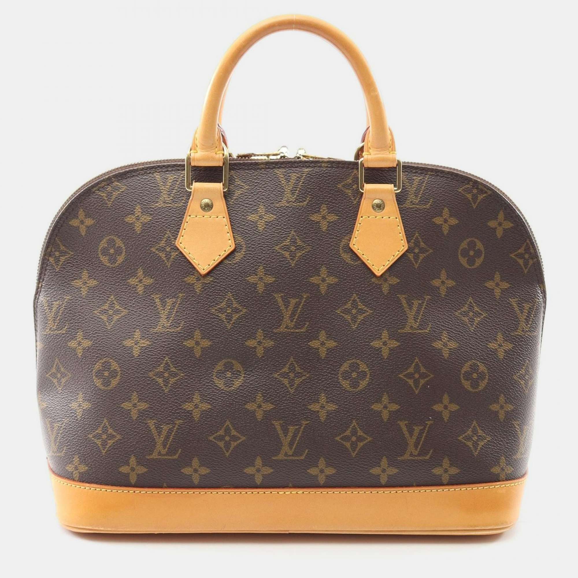 

Louis Vuitton Alma PM Brown Monogram Leather Satchel Bag