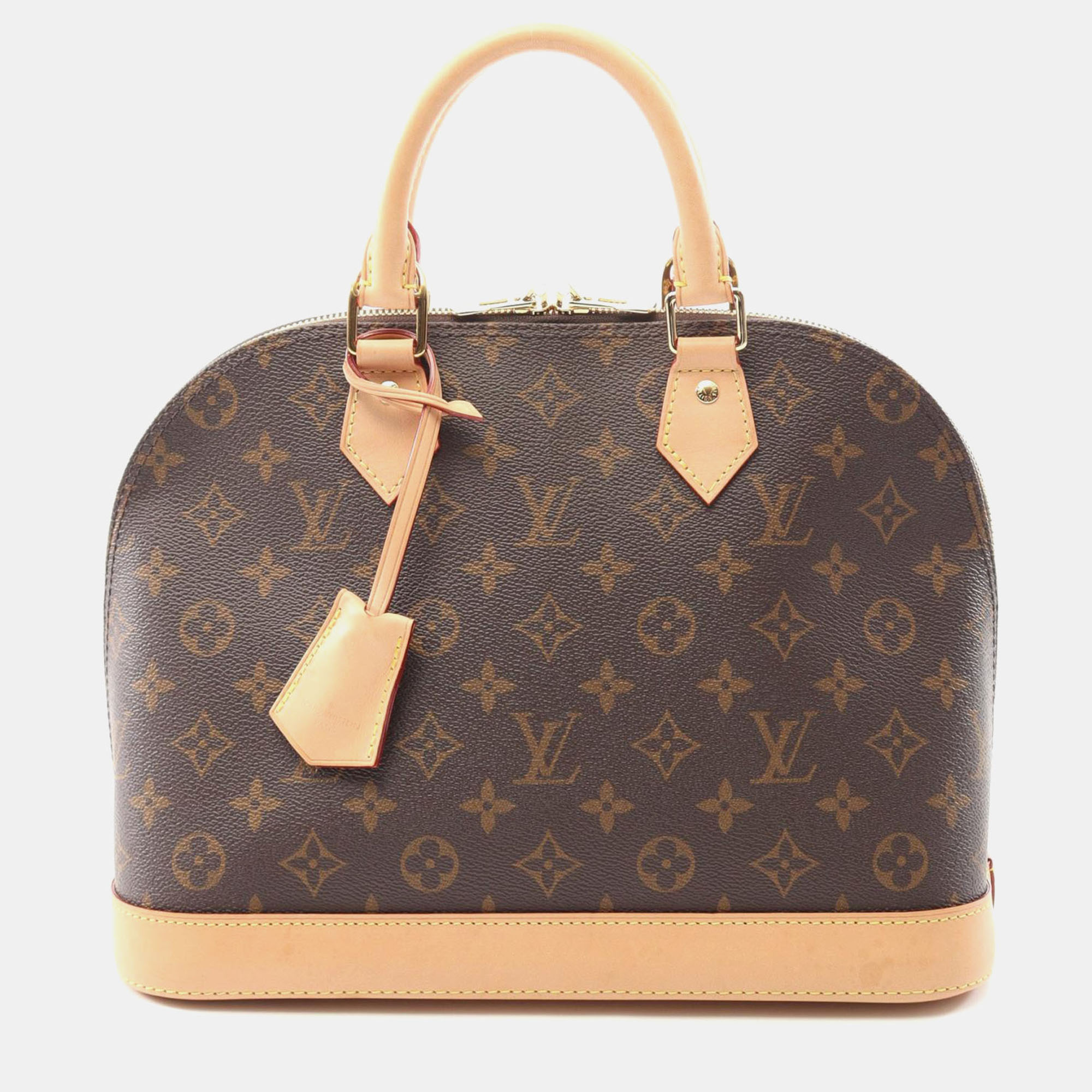 

Louis Vuitton Alma PM Brown Monogram Leather Satchel Bag