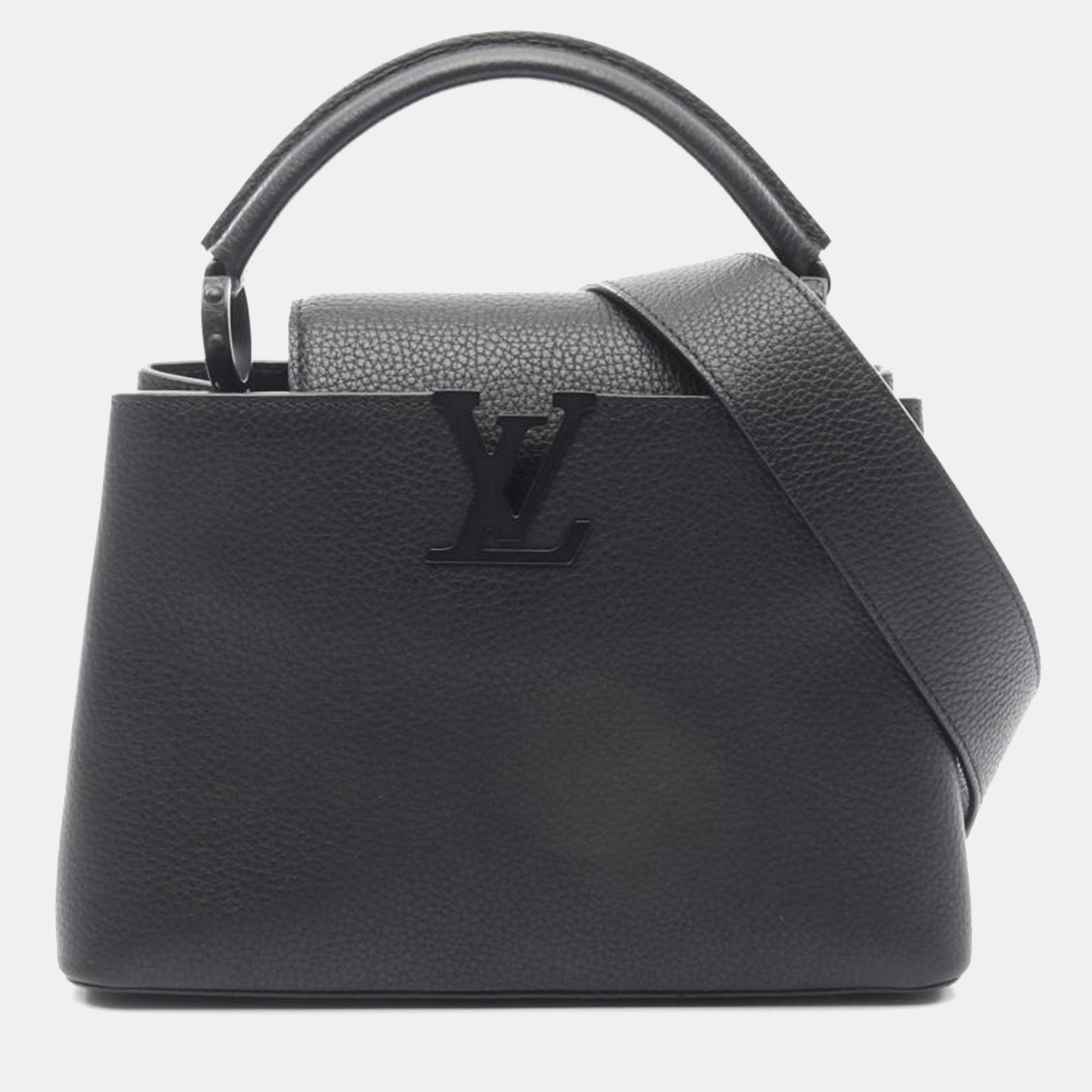 

Louis Vuitton Capucines BB Black Leather Top Handle Bag
