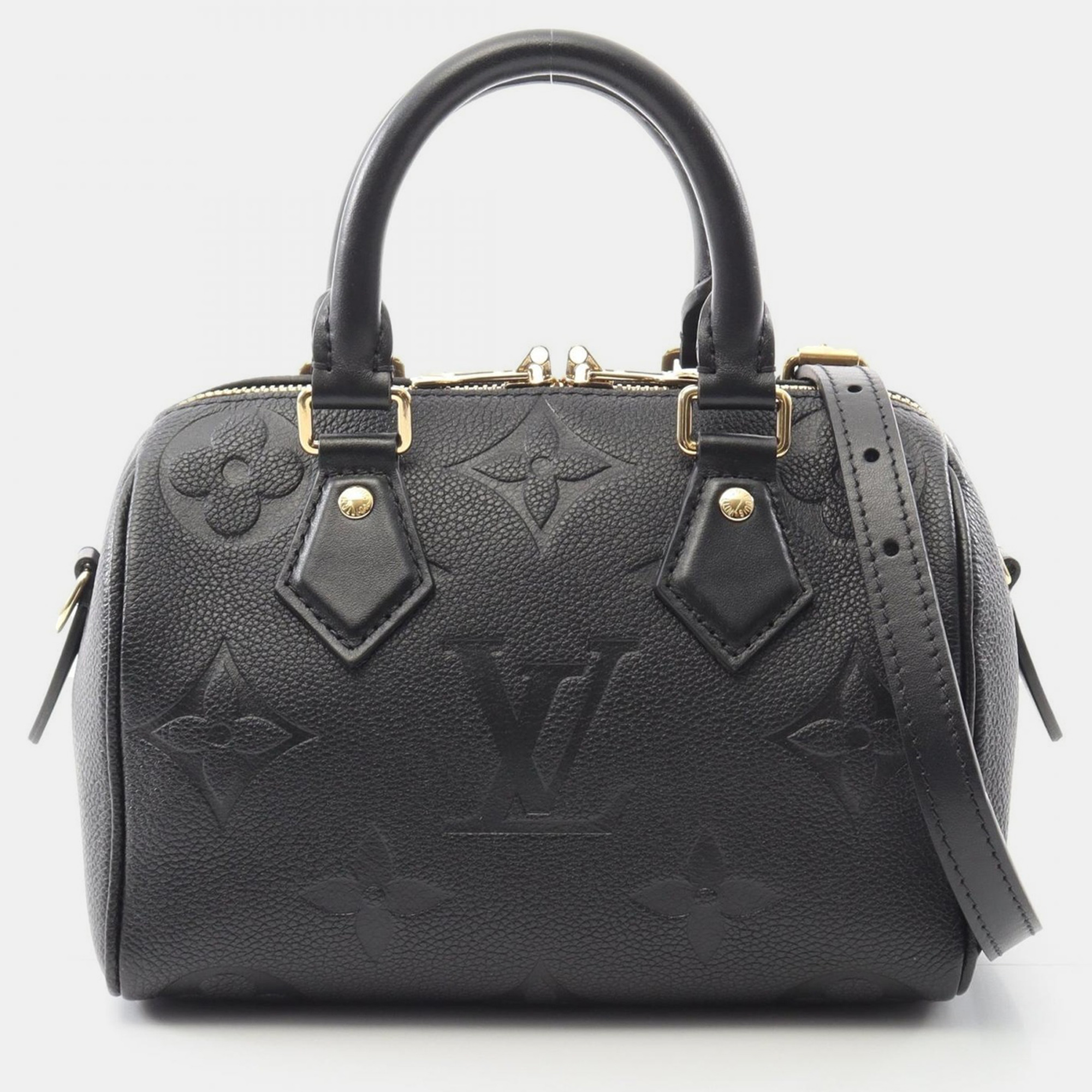 

Louis Vuitton Speedy Bandouliere 20 Shoulder Handbag Monogram Leather Bk, Black