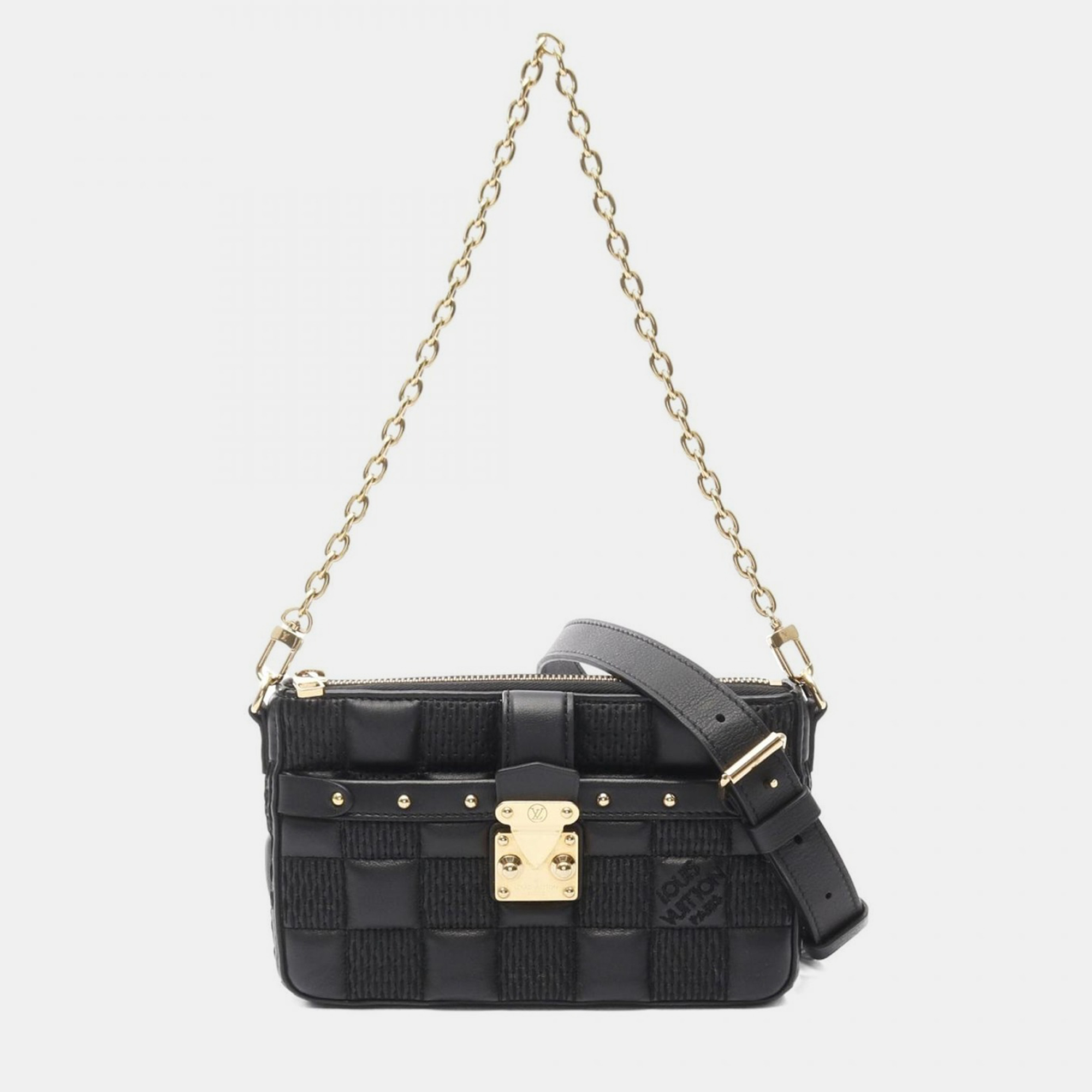 

Louis Vuitton Troca Pochette Damier Black Quilt Lambskin Shoulder Bag