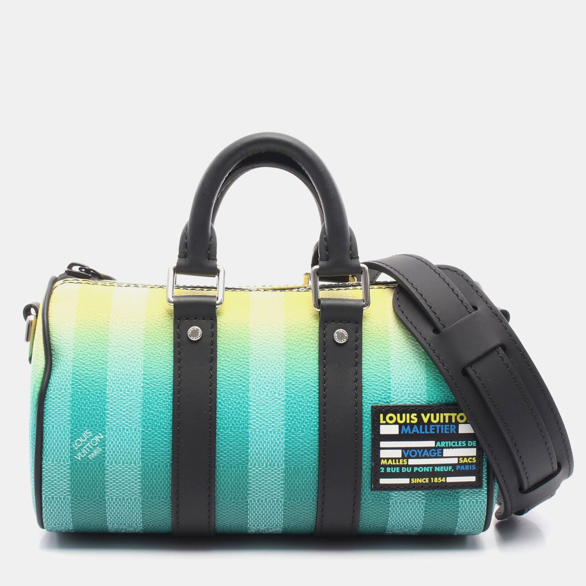 

Louis Vuitton Keepall  Damier Stripes Weekender Bag, Black