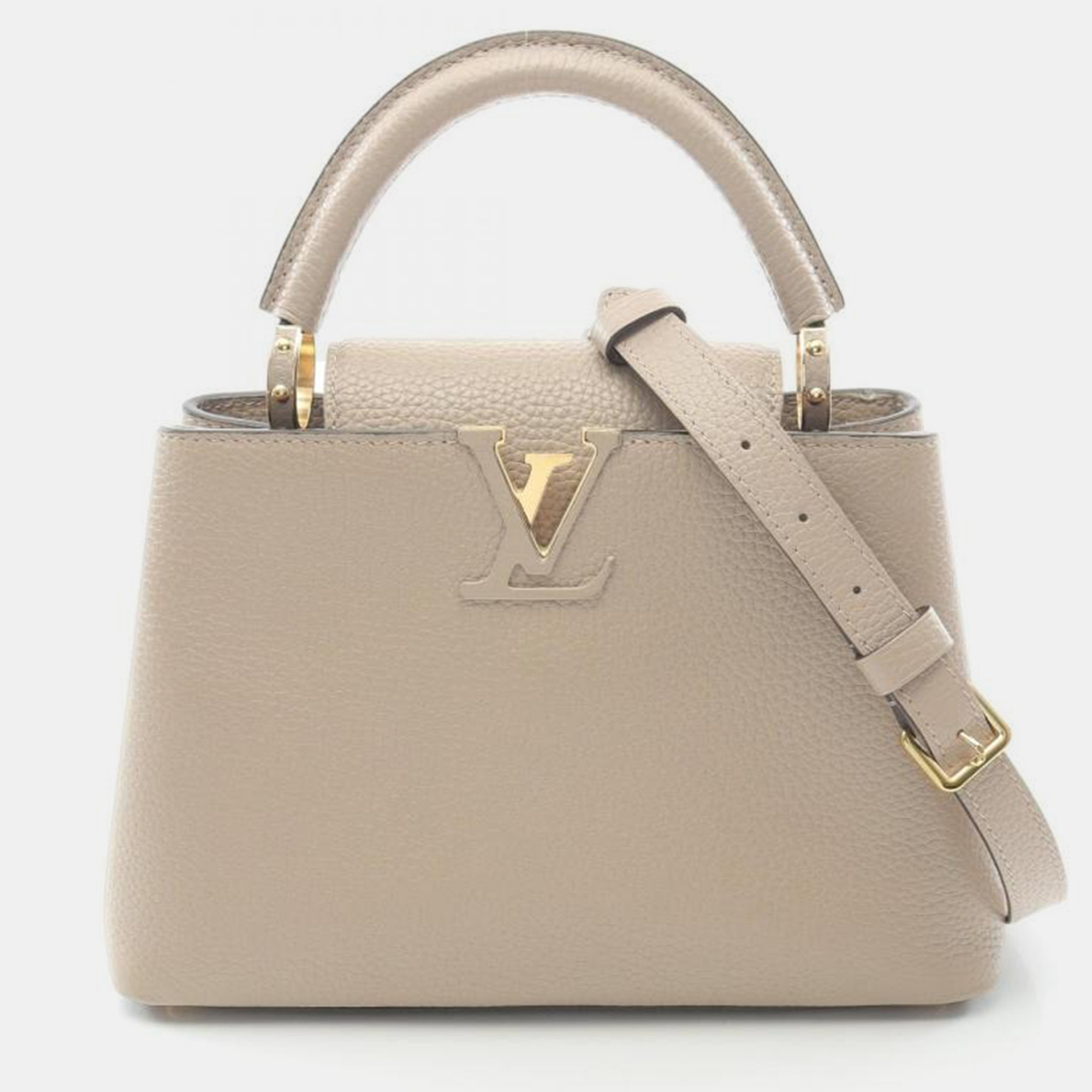 

Louis Vuitton Capucine BB Galet Leather Shoulder Bag, Beige