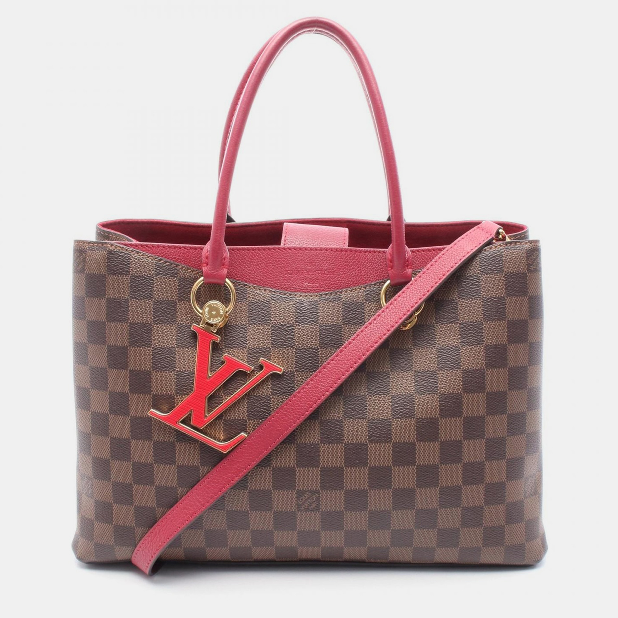 

Louis Vuitton Riverside Lie De Vin Damier Leather Shoulder Bag, Brown