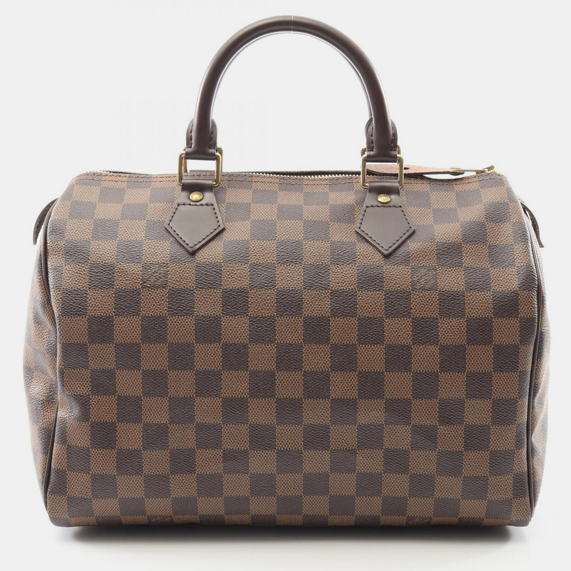 

Louis Vuitton Speedy 30 Handbag Damier Canvas Leather Ebene, Brown