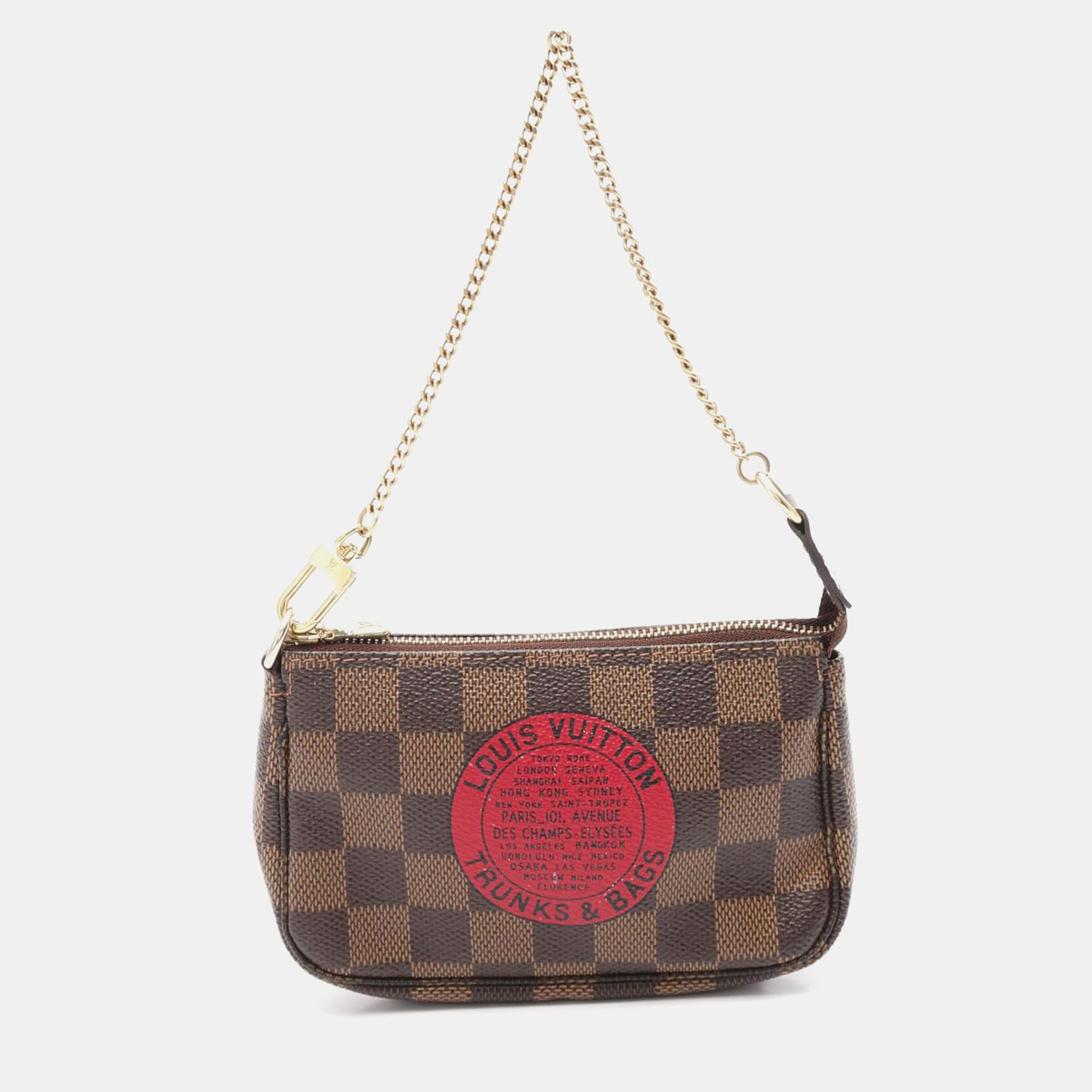 

Louis Vuitton Mini Pochette Accessoires Damier Ebene T&B, Brown