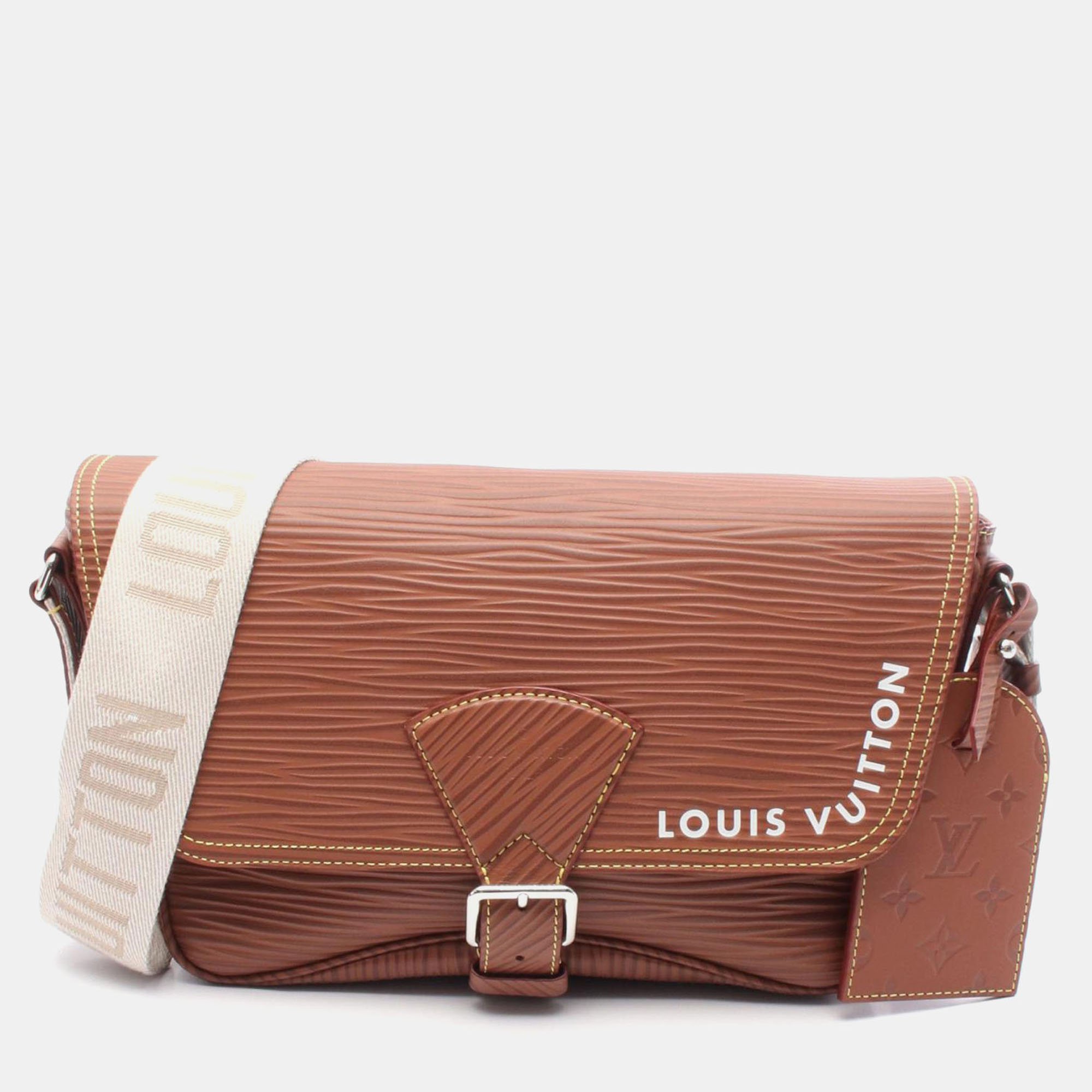 

Louis Vuitton Montsouris Messenger Black Epi Leather Messenger Bag, Brown
